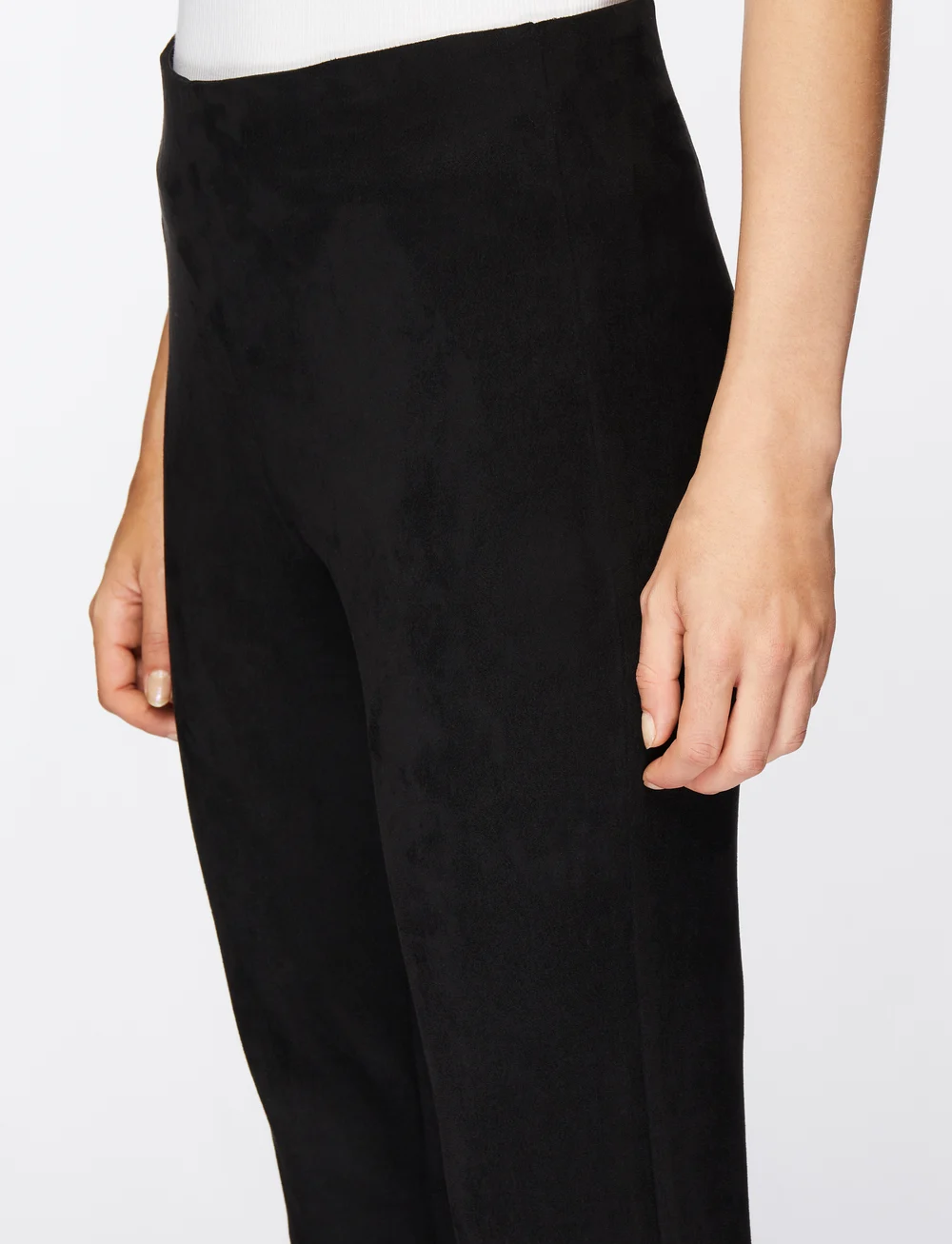 FREE/QUENT - FQLEXIE-PA-SUEDE - bukser med smalle ben - black - 5