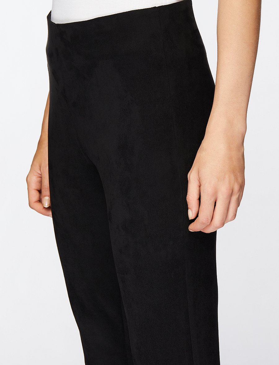 FREE/QUENT - FQLEXIE-PA-SUEDE - kitsa säärega püksid - black - 5
