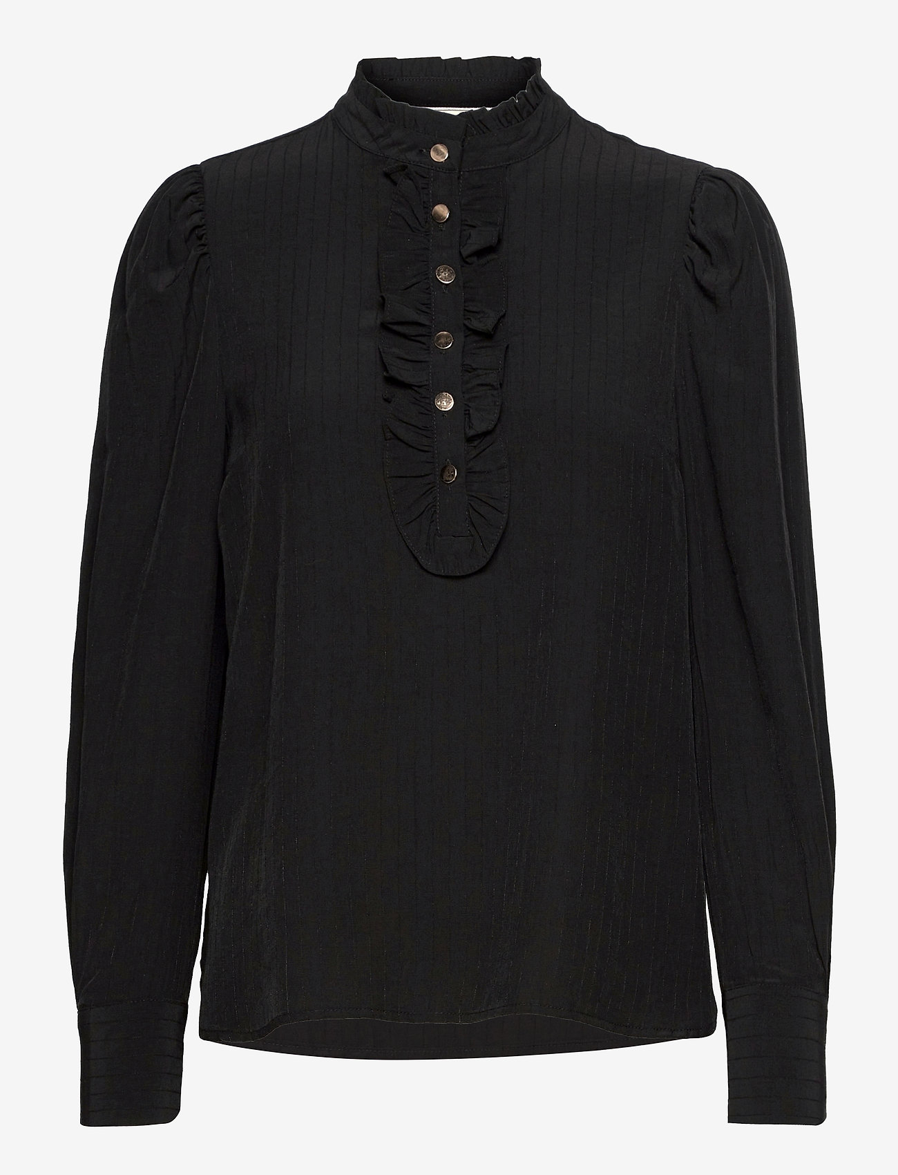FREE/QUENT - FQAPRIL-SH - long-sleeved blouses - black - 0