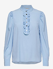 FREE/QUENT - FQAPRIL-SH - long-sleeved blouses - chambray blue - 0