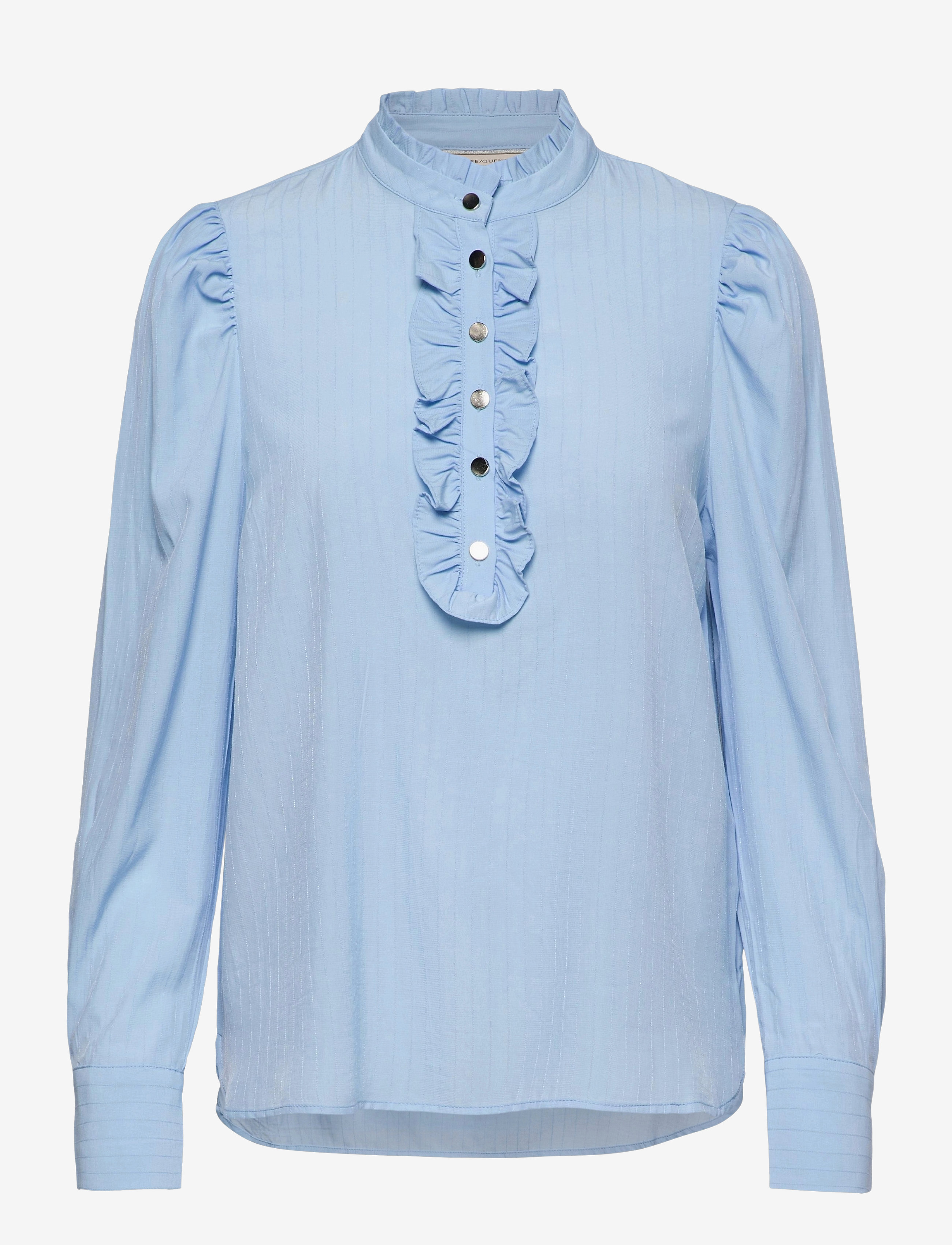 FREE/QUENT Shirt from Freequent in a light material with a striped pattern. The shirt has a - Kampagne - CHAMBRAY BLUE / blue