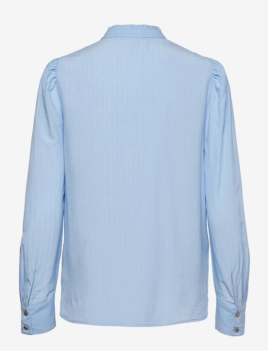 FREE/QUENT - Shirt from Freequent in a light material with a striped pattern. The shirt has a - långärmade blusar - chambray blue - 2