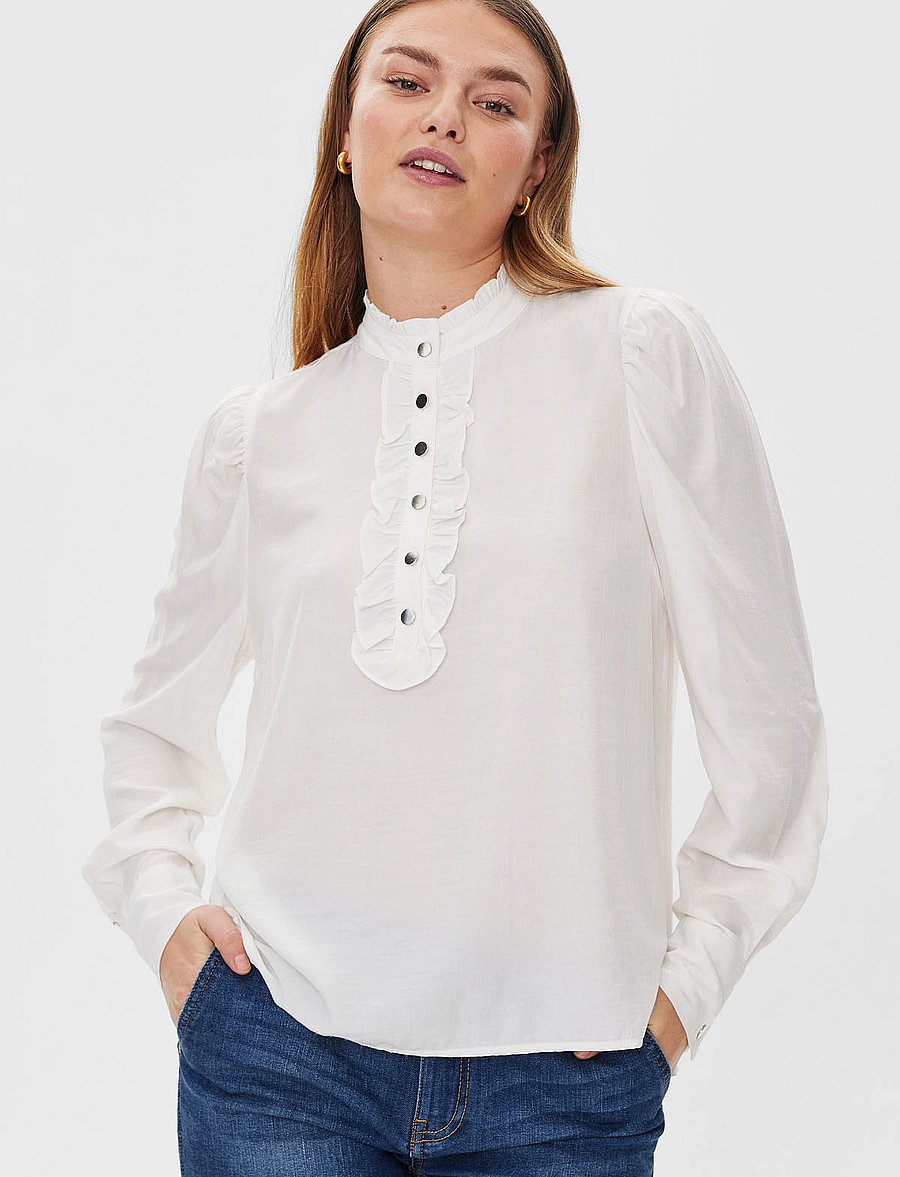 FREE/QUENT - Shirt from Freequent in a light material with a striped pattern. The shirt has a - pikkade varrukatega pluusid - off-white - 0