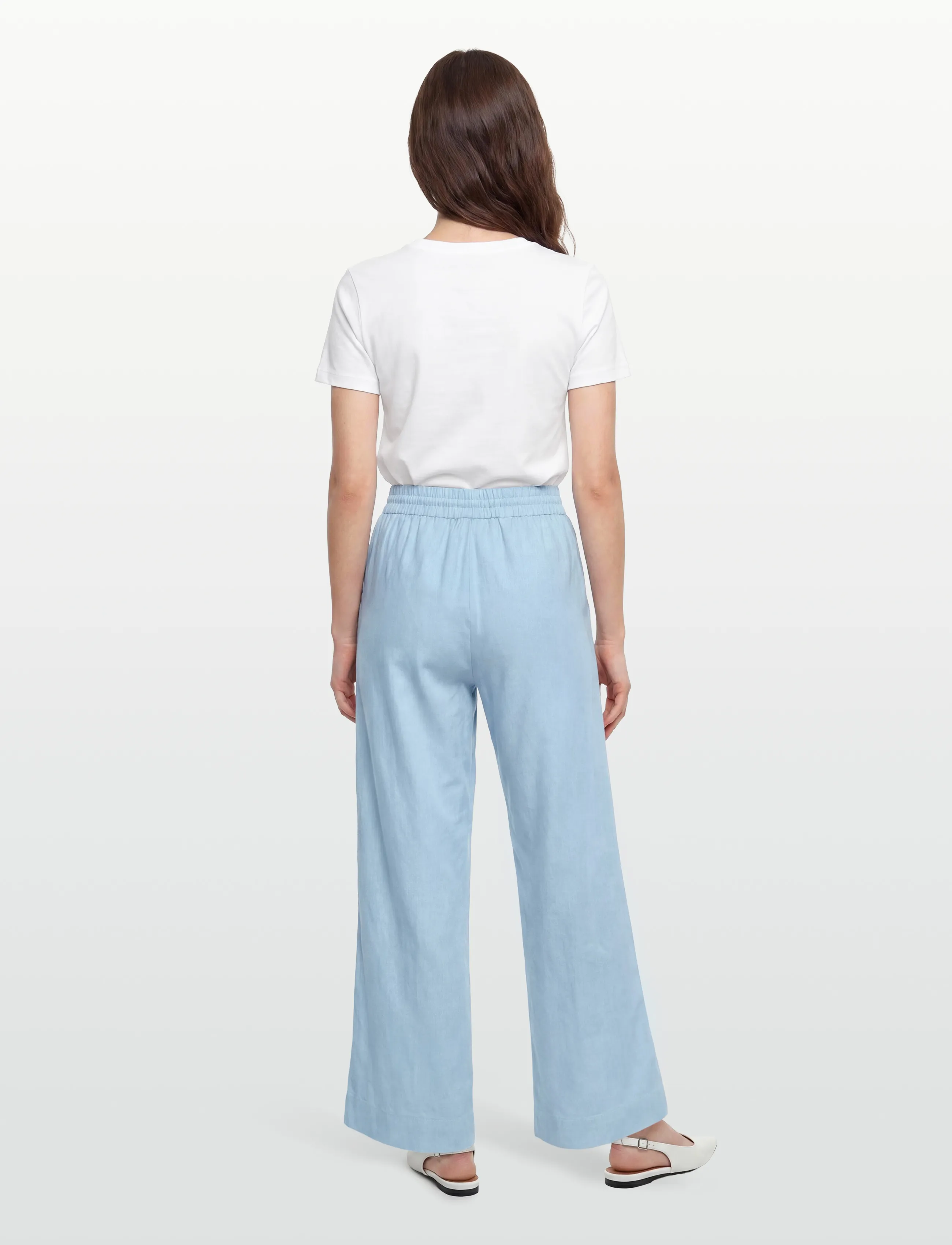 FREE/QUENT - FQLAVA-ANKLE-PA - linen trousers - blue bell - 4
