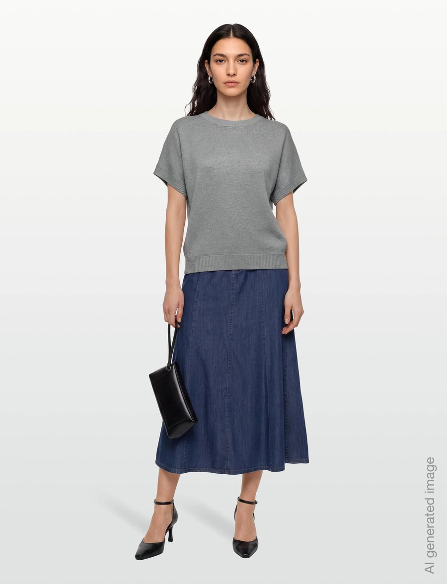 FREE/QUENT - FQANI-PU-BAT - striktrøjer - medium grey mlg. combi - 0