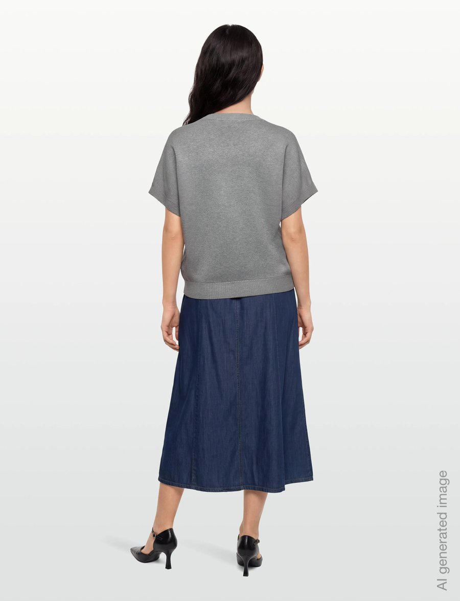FREE/QUENT - FQANI-PU-BAT - striktrøjer - medium grey mlg. combi - 4