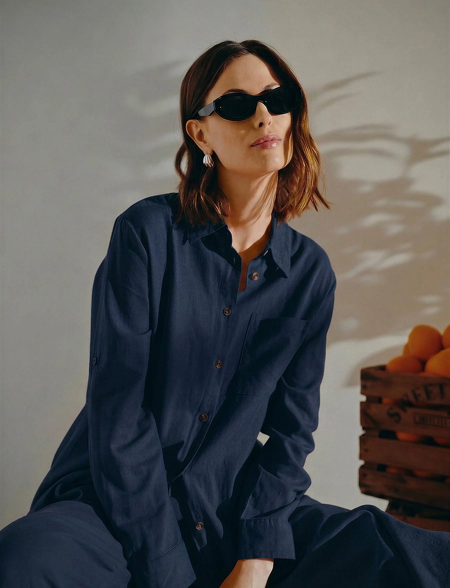 FREE/QUENT - FQLAVA-SH-DR - skjortklänningar - navy blazer - 0