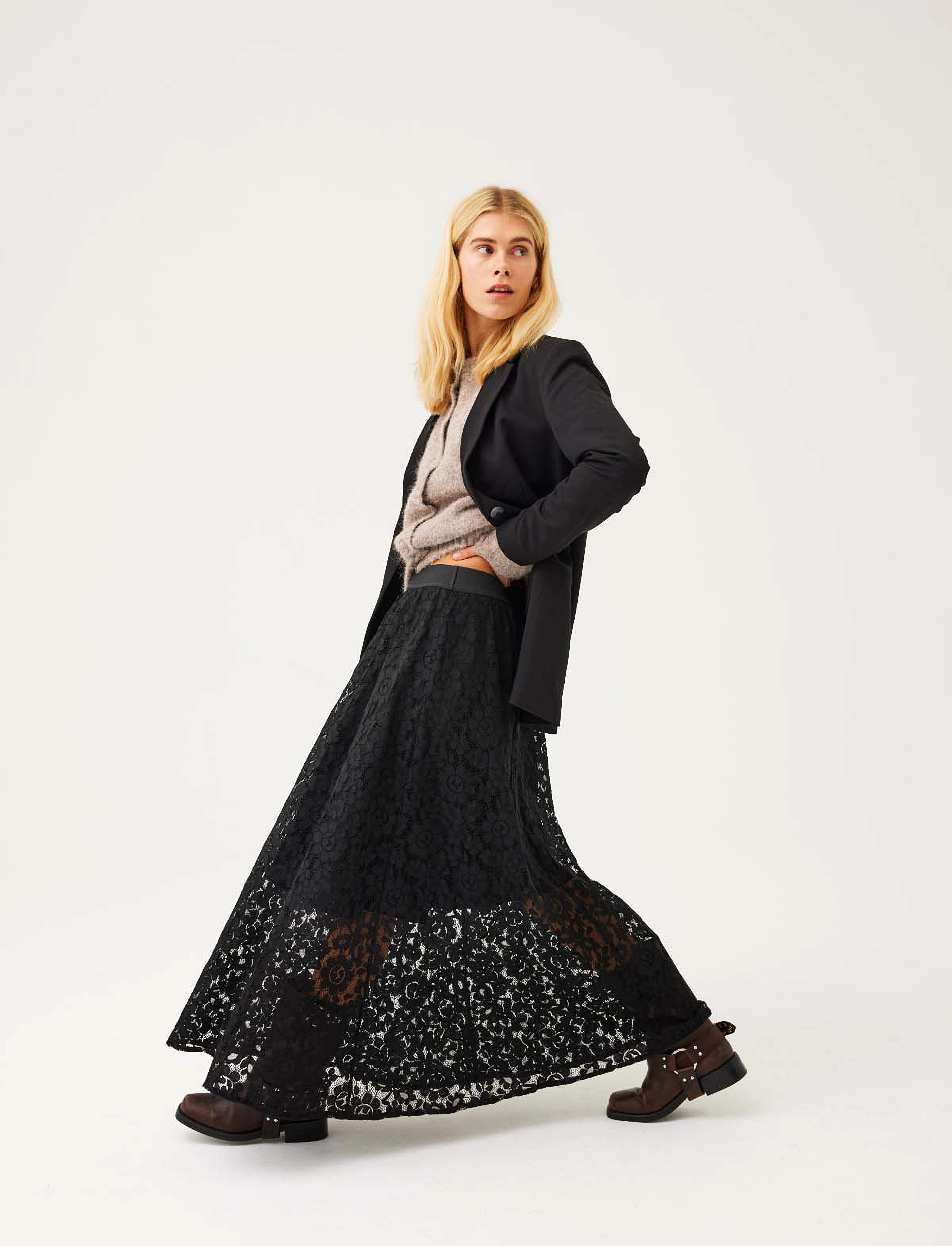 FREE/QUENT - FQNANNI-JA-FASHION-STRUC - enkelknäppta kavajer - black - 2
