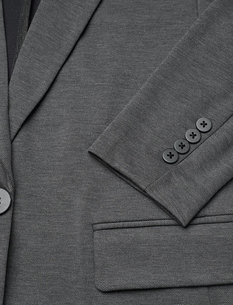 FREE/QUENT - FQNANNI-JA-FASHION-STRUC - einreihige blazer - dark grey melange - 3