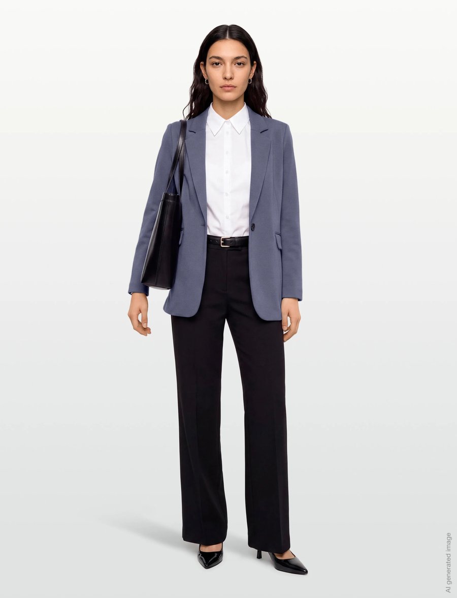 FREE/QUENT - FQNANNI-JA-FASHION-STRUC - einreihige blazer - vintage indigo - 0