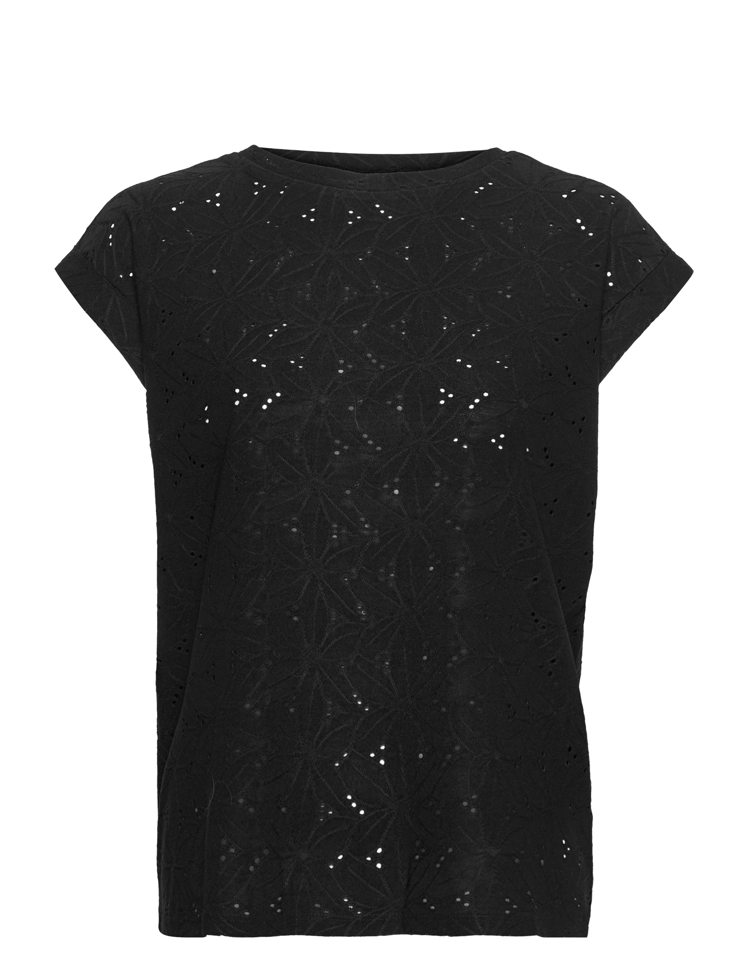 FREE/QUENT Fqblond-Tee-Flower Schwarz - XXL - Damen