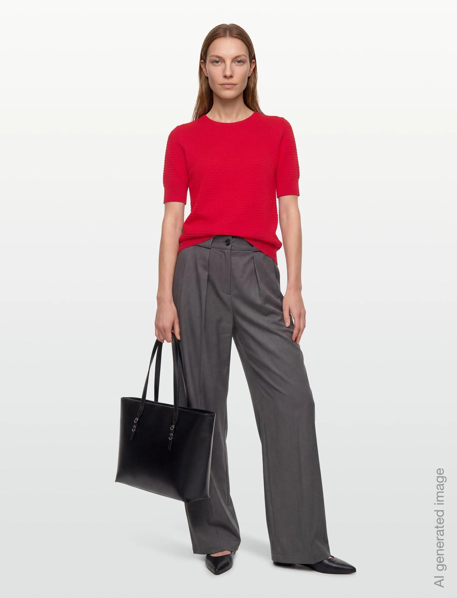 FREE/QUENT - FQDODO-PU-DOTTIE-SS - kampsunid - true red - 0