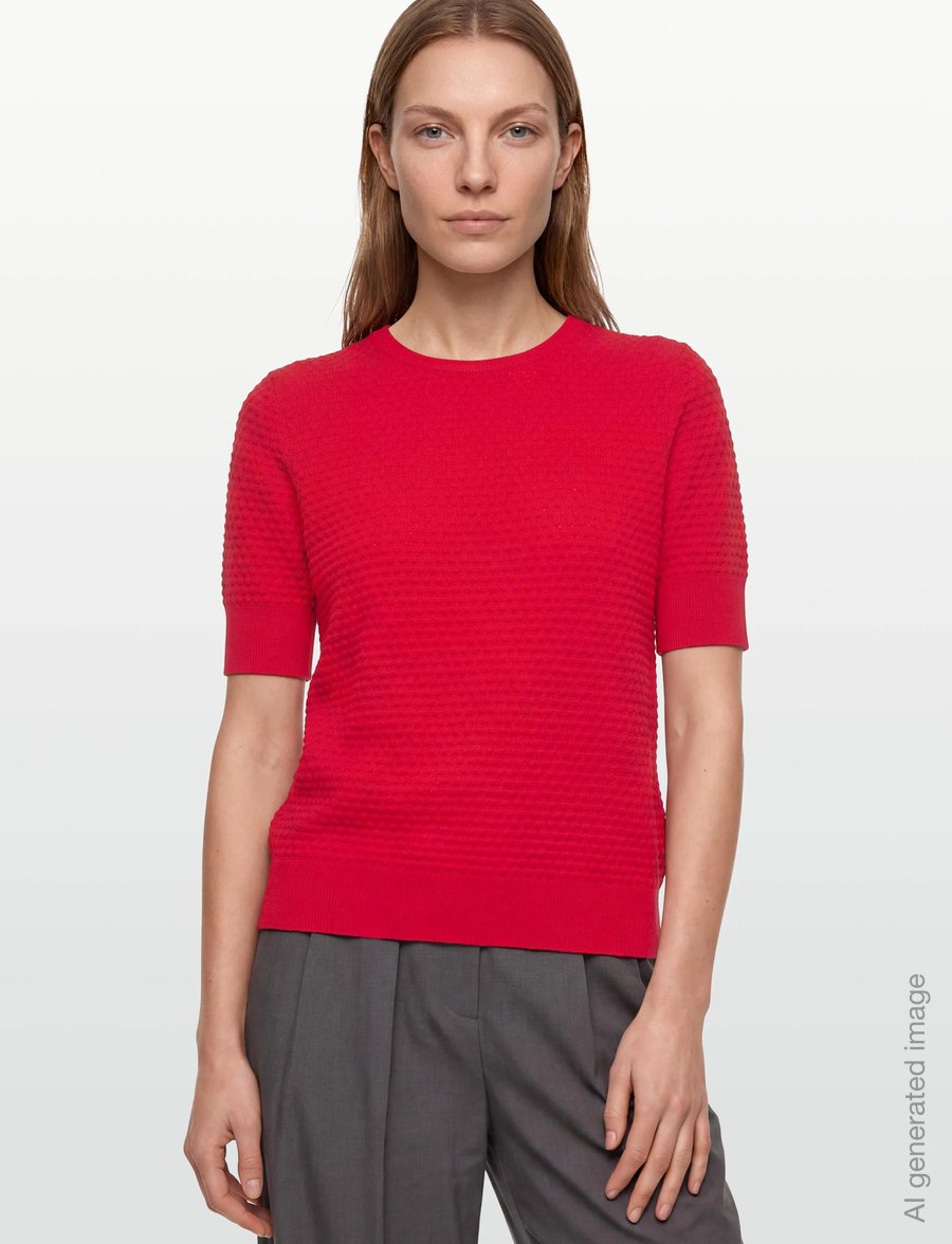 FREE/QUENT - FQDODO-PU-DOTTIE-SS - kampsunid - true red - 3
