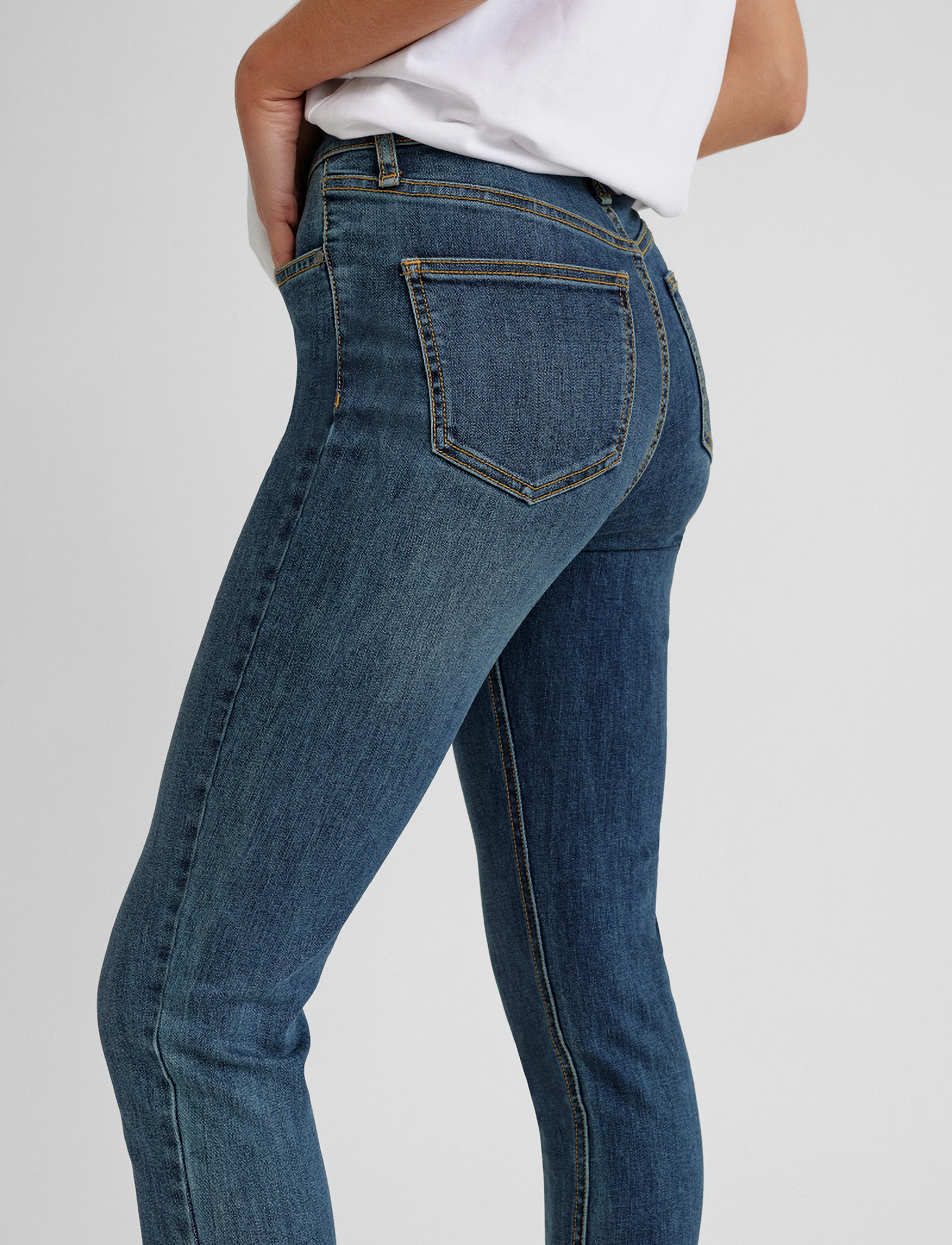 FREE/QUENT - FQHARLOW-JE - slim gallabuxur - medium blue - 3