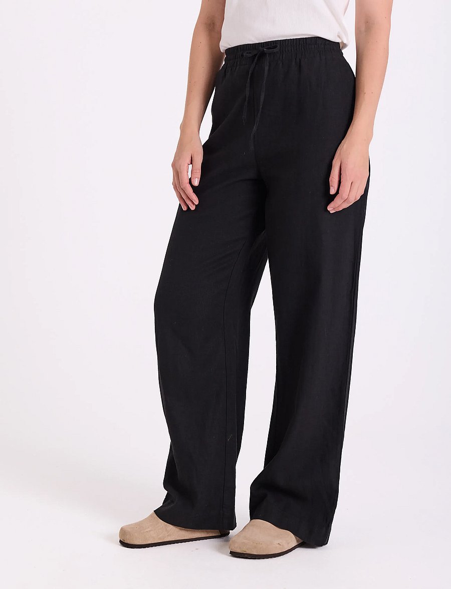 FREE/QUENT - FQLAVA-PANTS - linnebyxor - black - 3