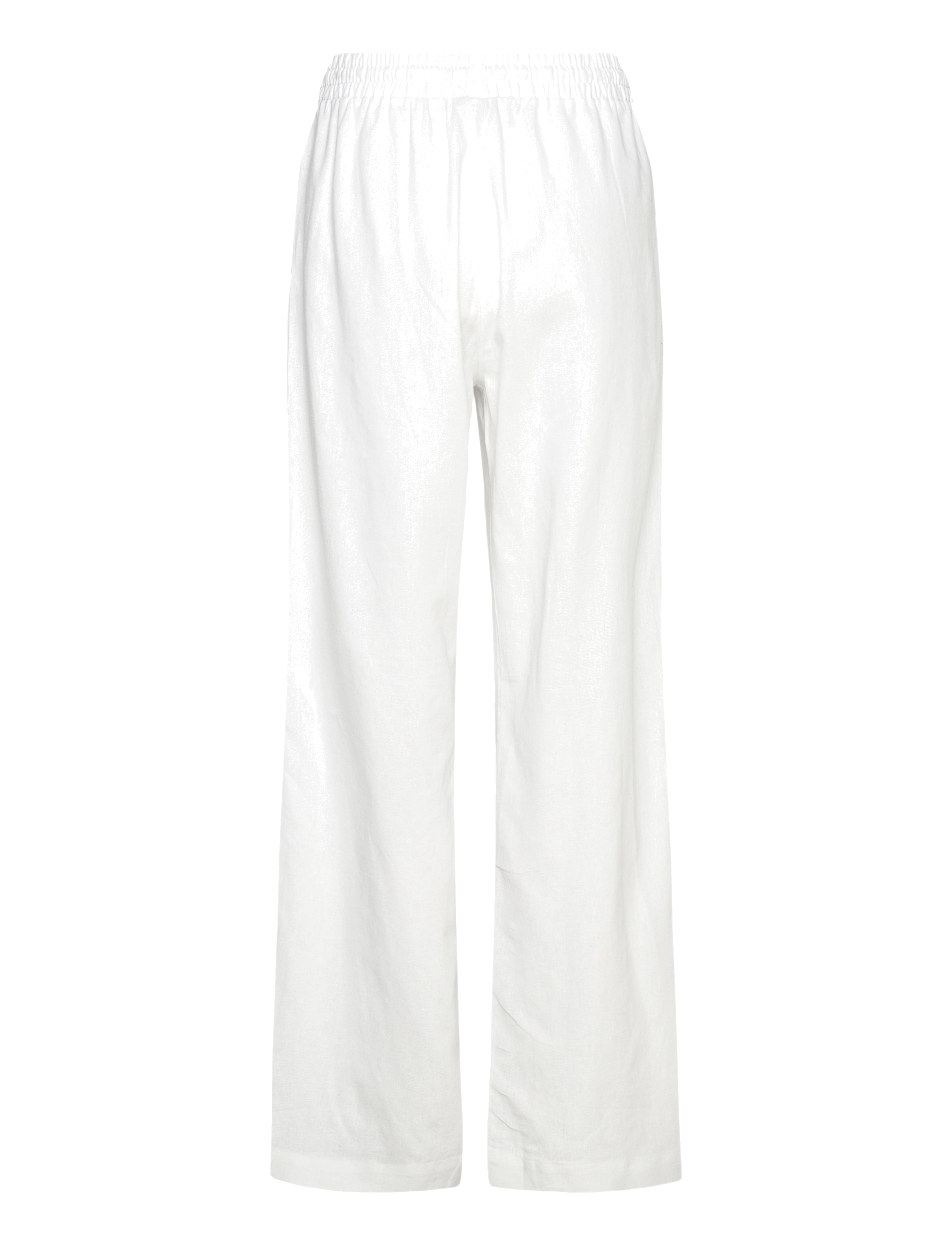 FREE/QUENT - FQLAVA-PANTS - leinenhosen - brilliant white - 2