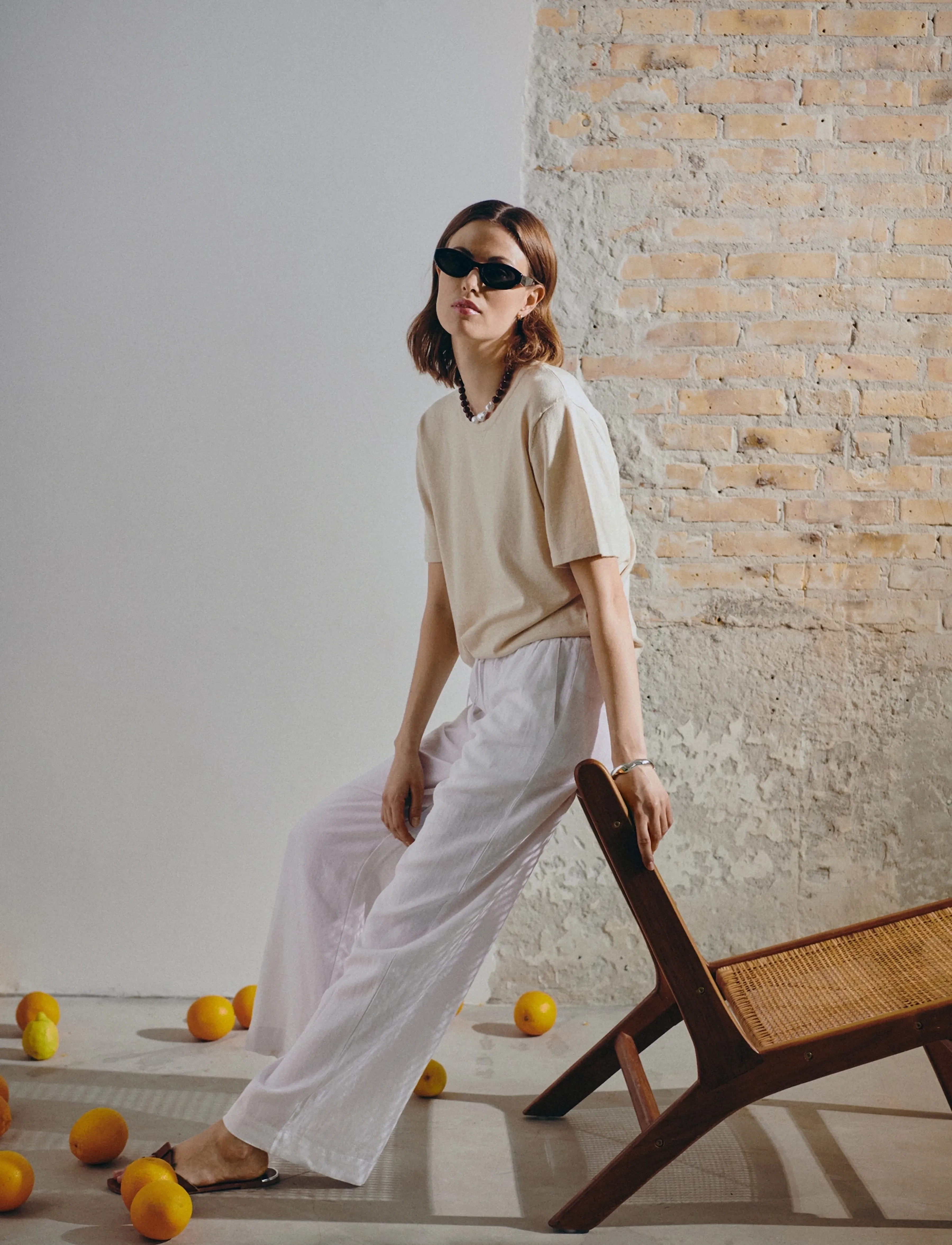 FREE/QUENT FQLAVA-PANTS - Pakkumised - BRILLIANT WHITE / white