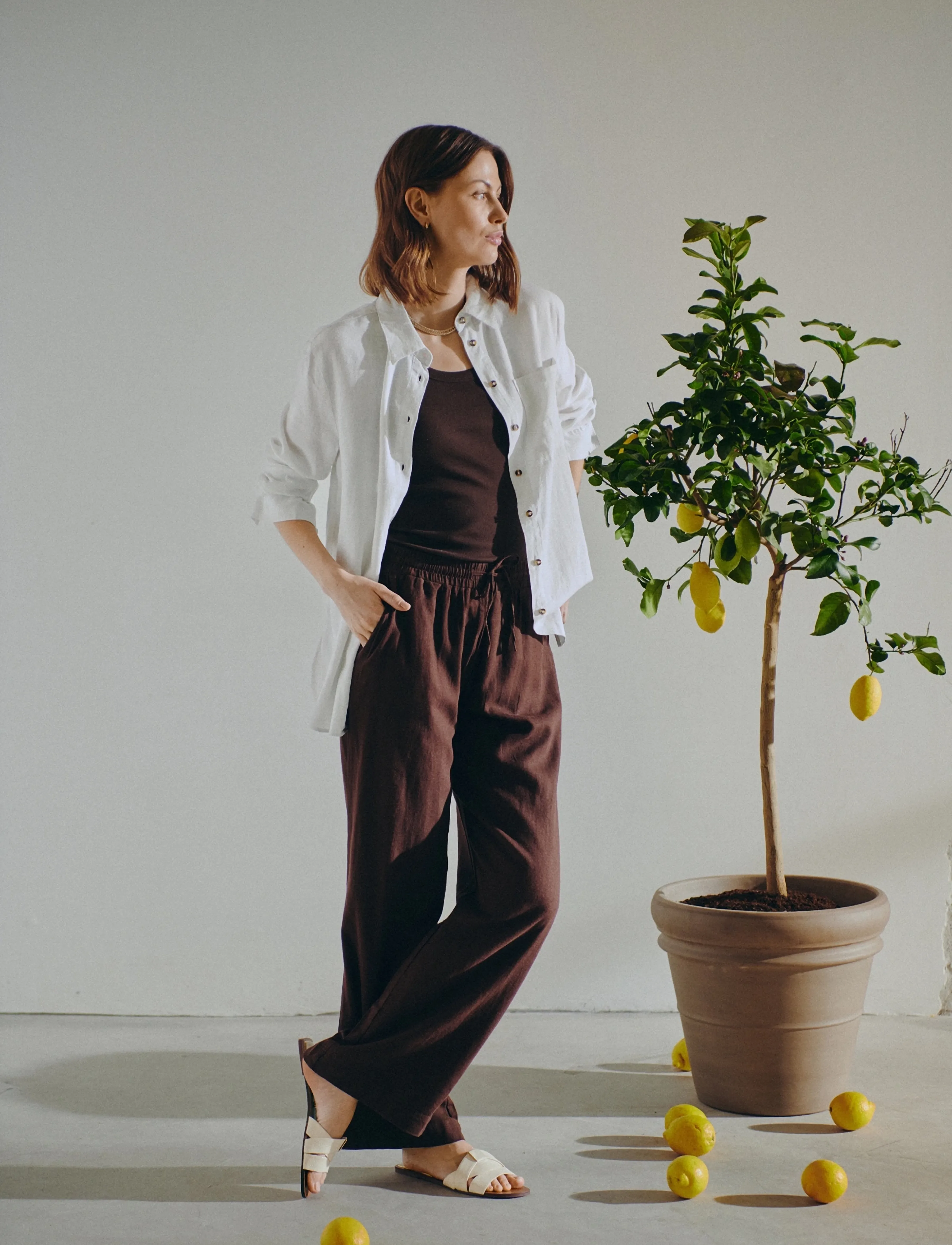 FREE/QUENT FQLAVA-PANTS - Pantalons - COFFEE BEAN / brown
