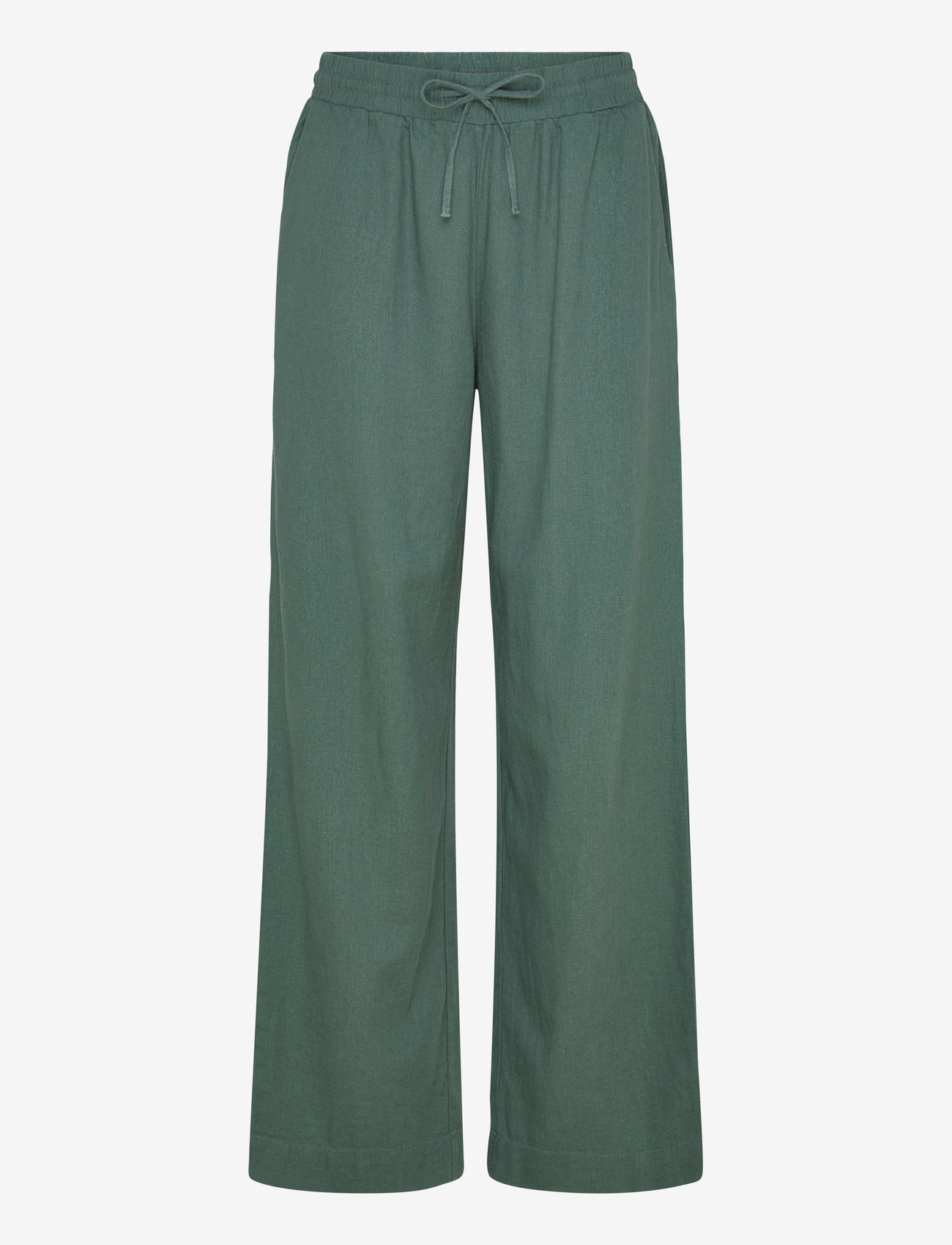 FREE/QUENT - FQLAVA-PANTS - hørbukser - dark forest - 1