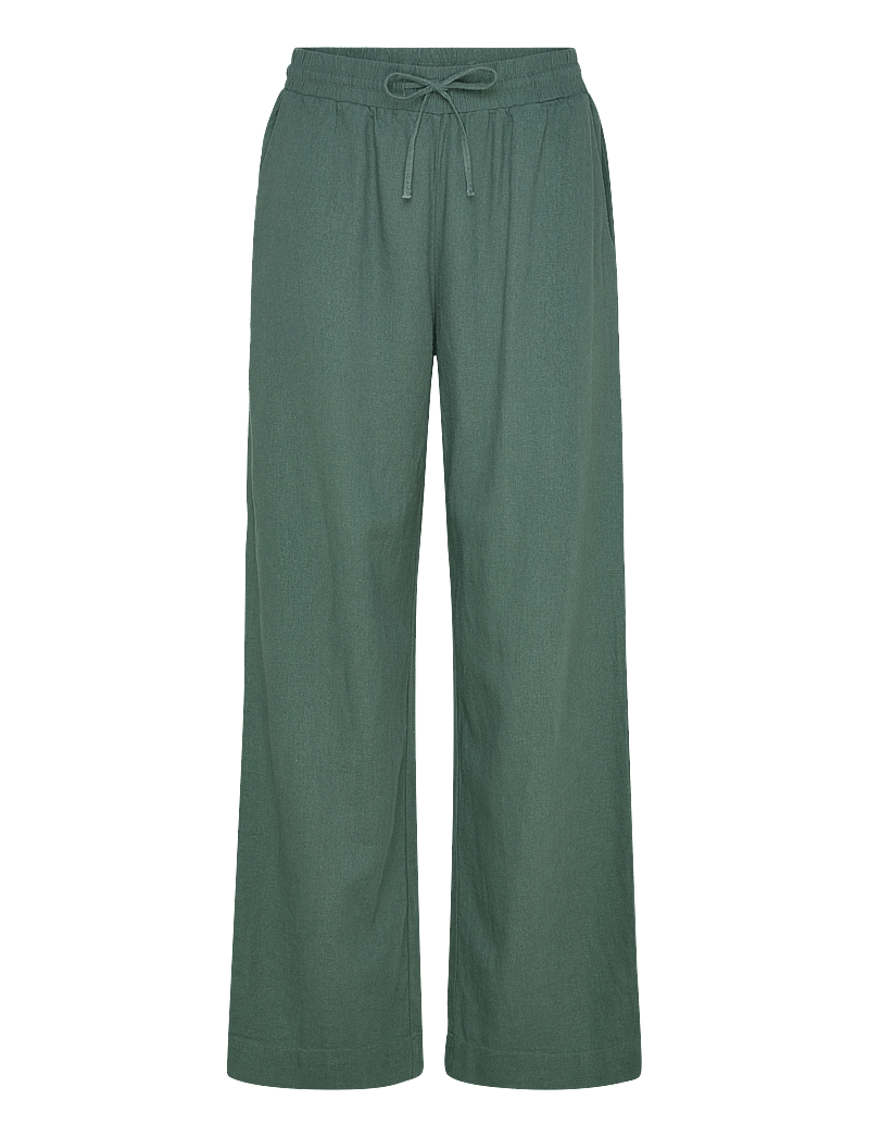 FREE/QUENT - FQLAVA-PANTS - hørbukser - dark forest - 1