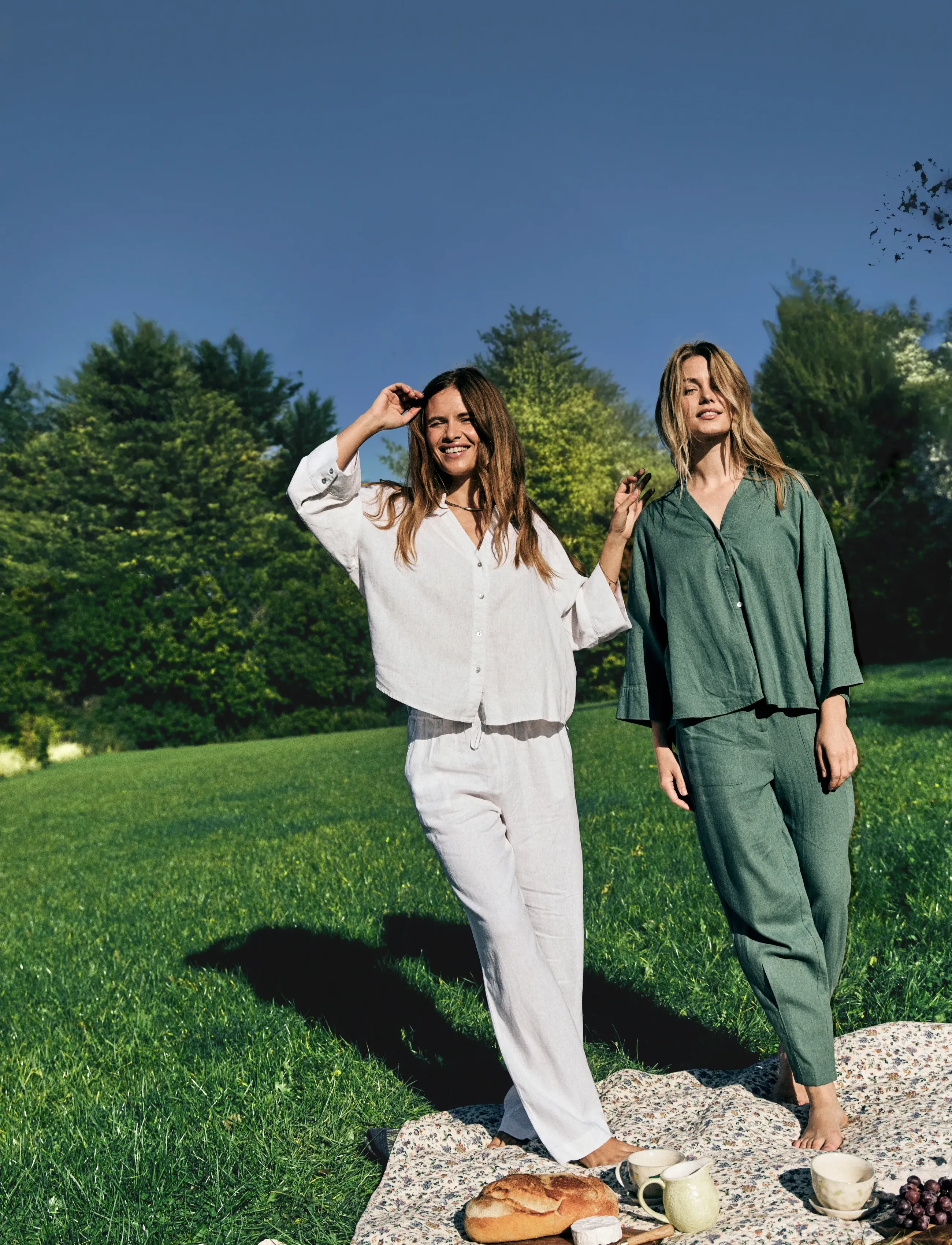 FREE/QUENT FQLAVA-PANTS - Vaatteet - DARK FOREST / green