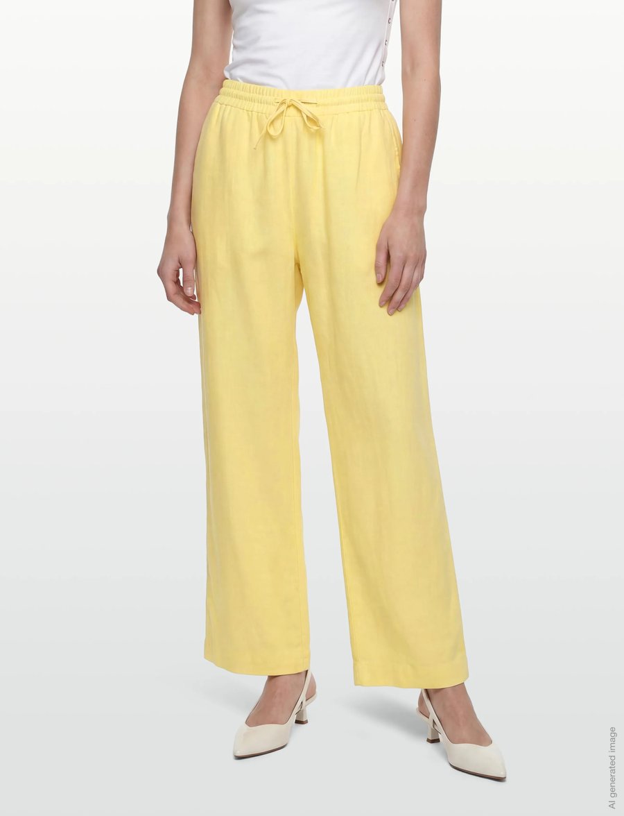 FREE/QUENT - FQLAVA-PANTS - hørbukser - golden haze - 3