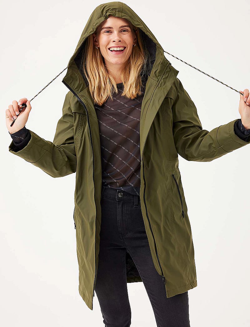 FREE/QUENT - FQRAIN-JACKET - regenmäntel - olive night - 0