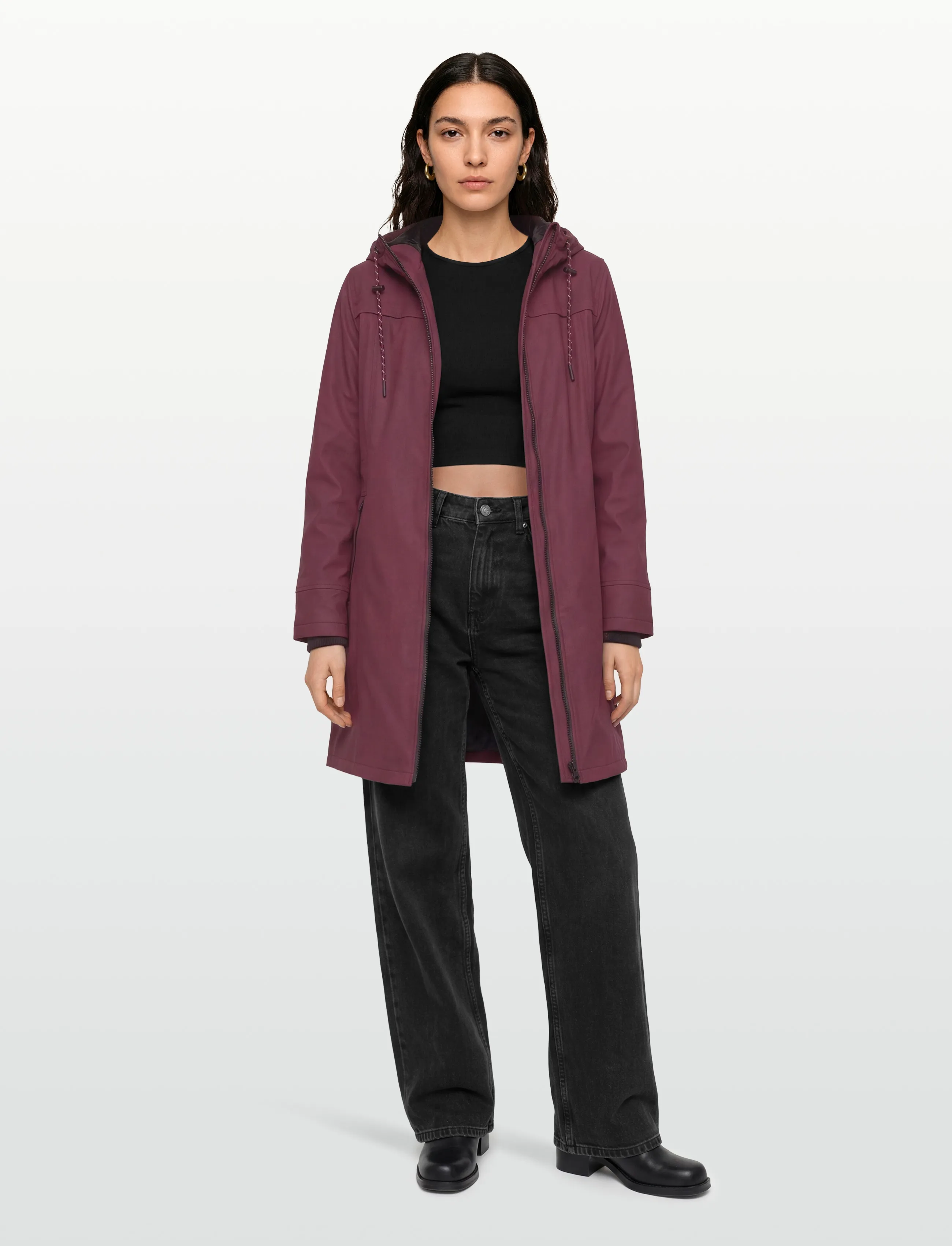 FREE/QUENT Fqrain-Jacket, XS, Rainwear, Burgunderrot - Rain Coats, Frauen