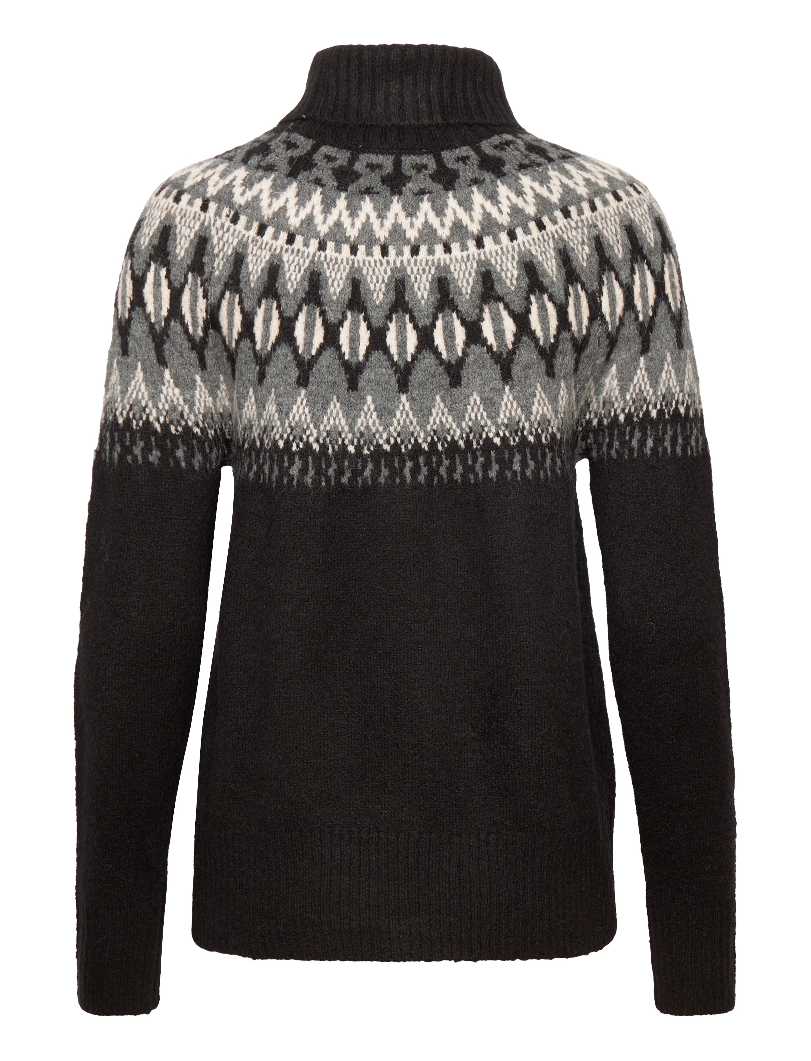 FREE/QUENT - FQMERLA-PULLOVER - black w. dark grey melange - 1