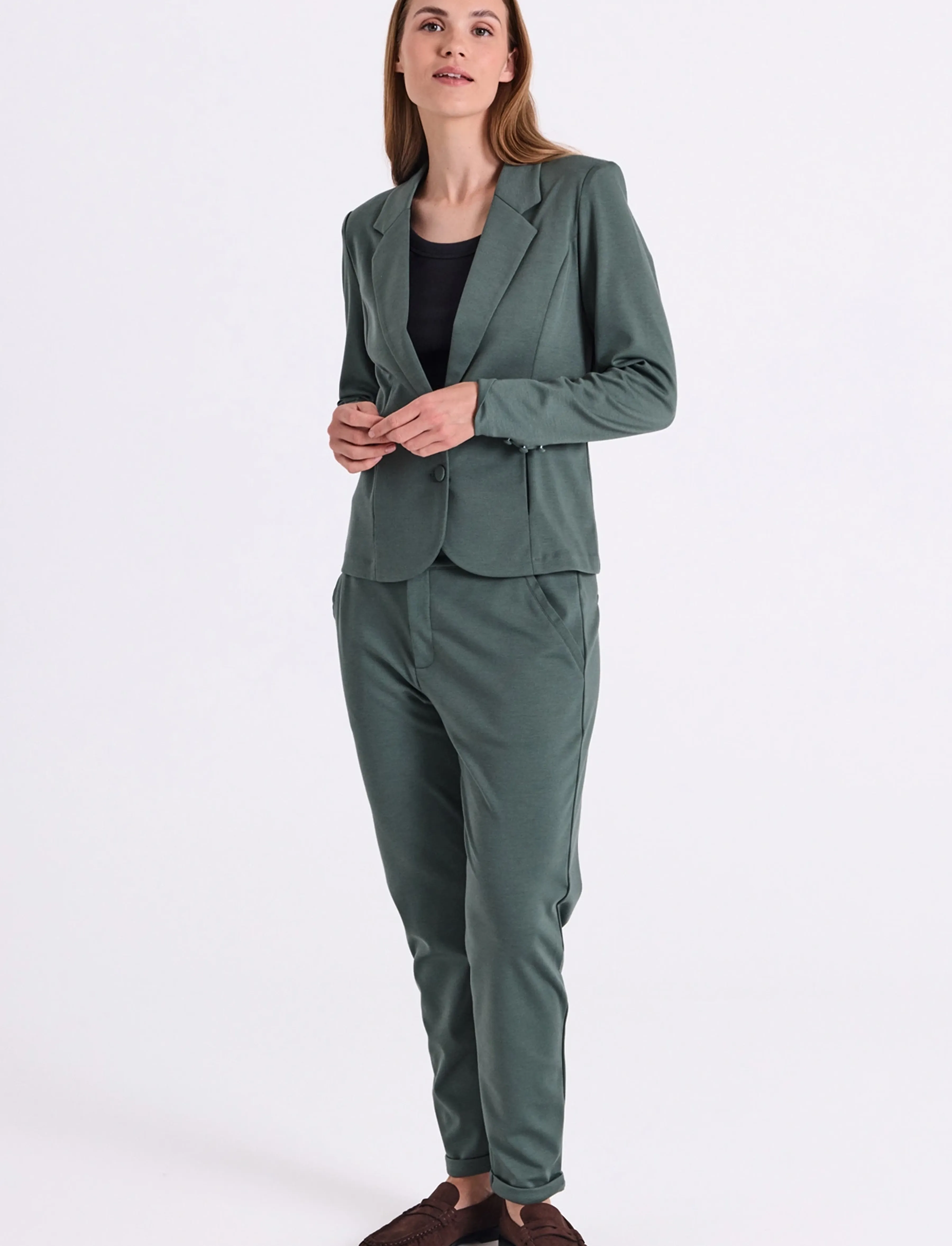 FREE/QUENT FQNANNI-PANTS - FREE|QUENT - DARK FOREST / green