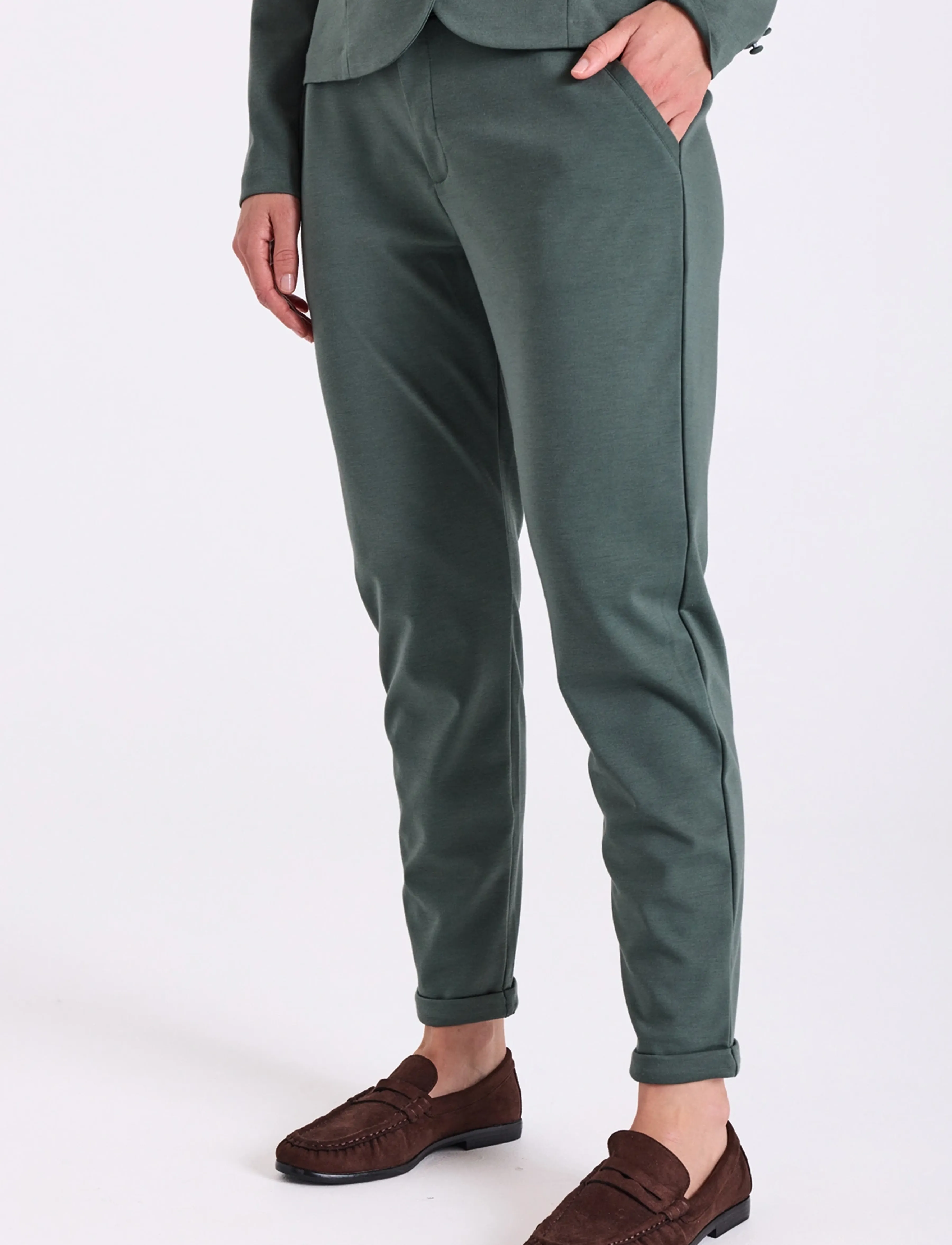 FREE/QUENT - FQNANNI-PANTS - vida byxor - dark forest - 3