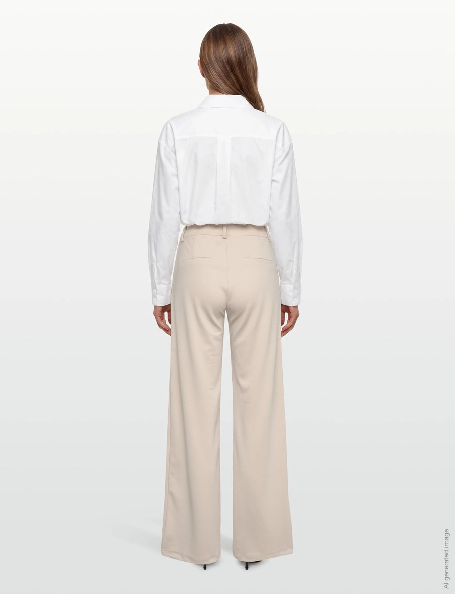 FREE/QUENT - FQNANNI-PANTS - laia säärega püksid - moonbeam - 4