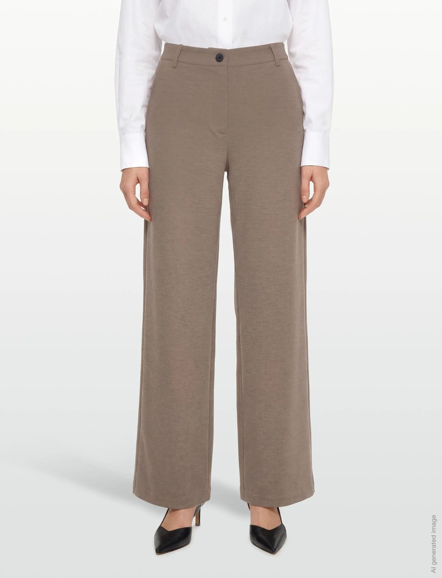 FREE/QUENT - FQNANNI-PANTS - hosen mit weitem bein - morel melange - 3