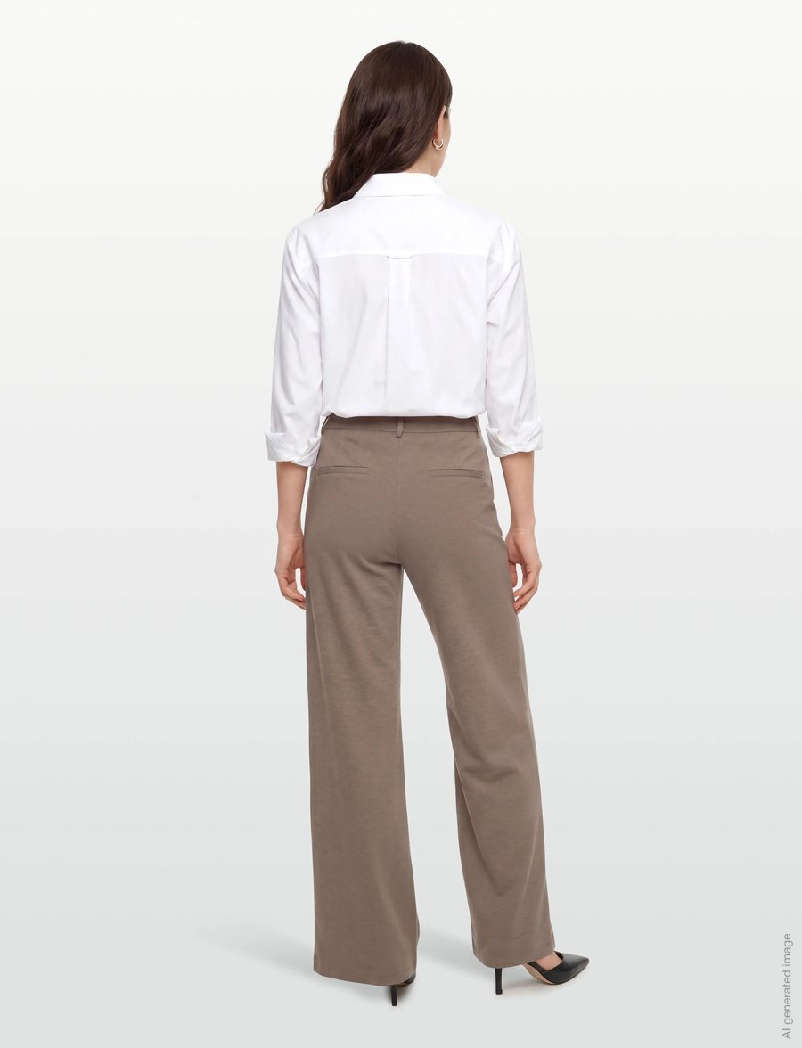 FREE/QUENT - FQNANNI-PANTS - hosen mit weitem bein - morel melange - 4