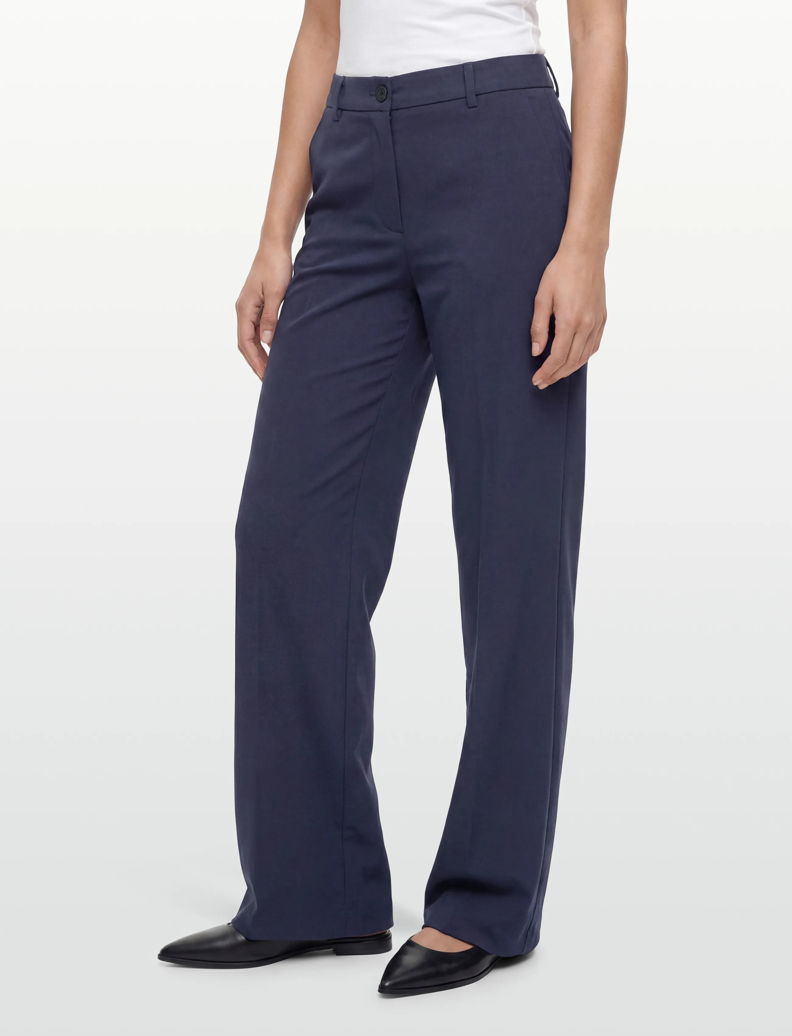 FREE/QUENT - FQNANNI-PANTS - wide leg trousers - navy blazer - 3
