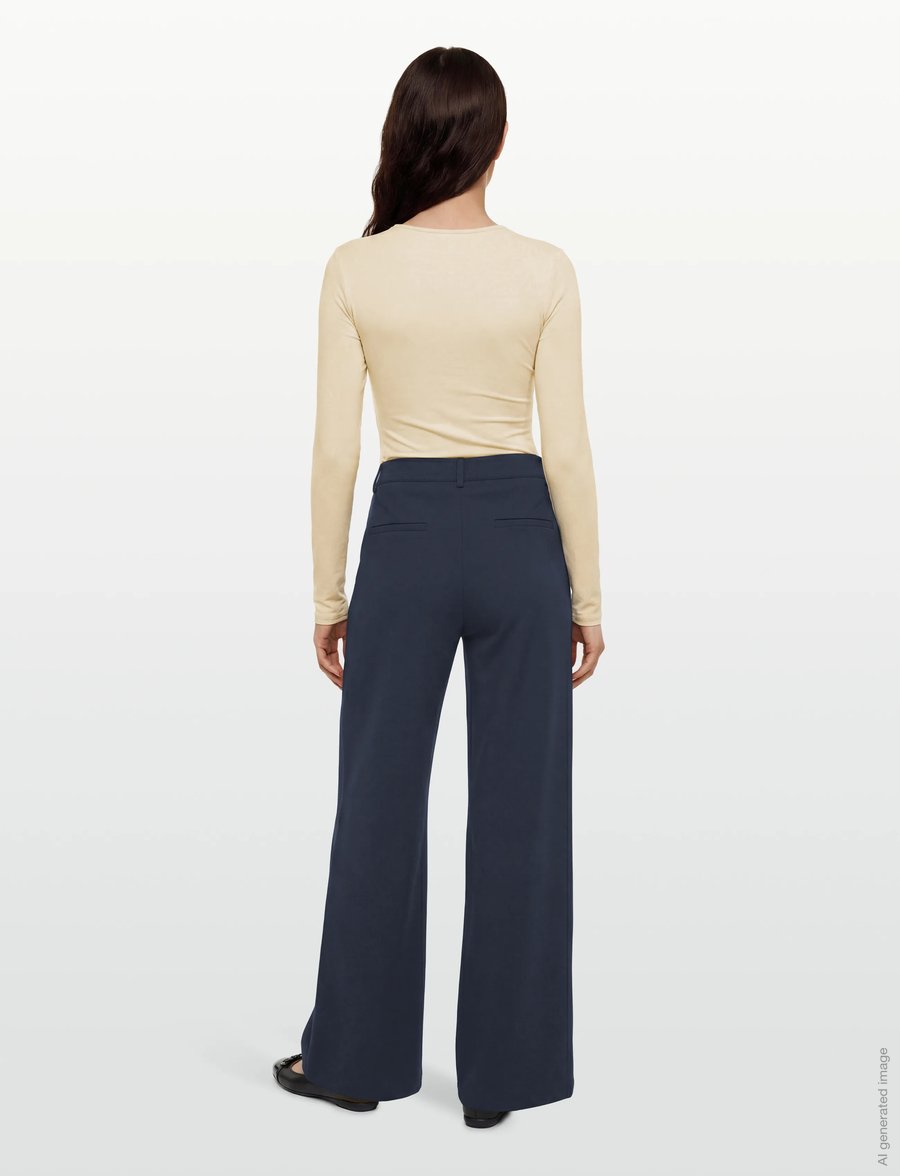 FREE/QUENT - FQNANNI-PANTS - hosen mit weitem bein - salute - 4
