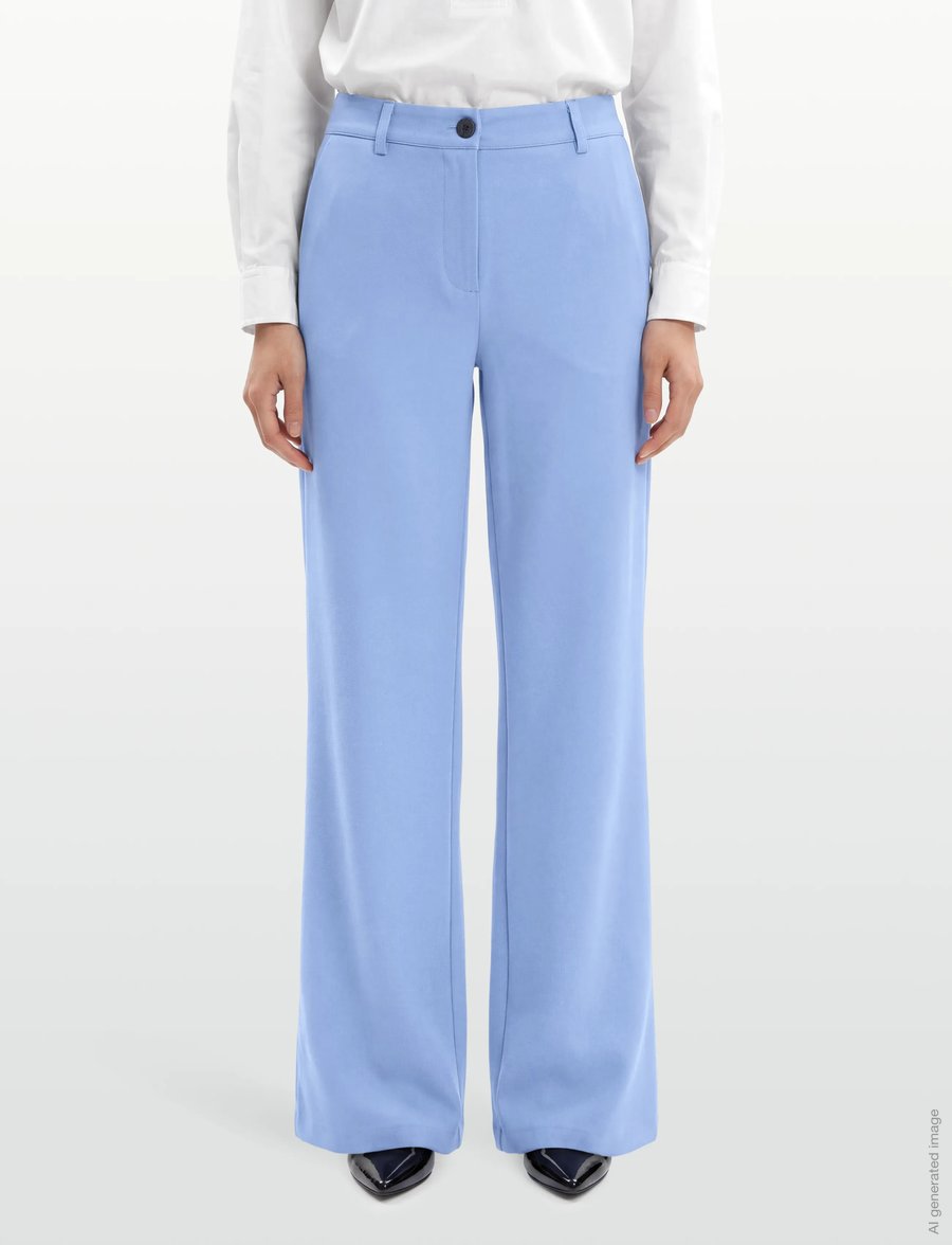 FREE/QUENT - FQNANNI-PANTS - hosen mit weitem bein - vista blue - 3