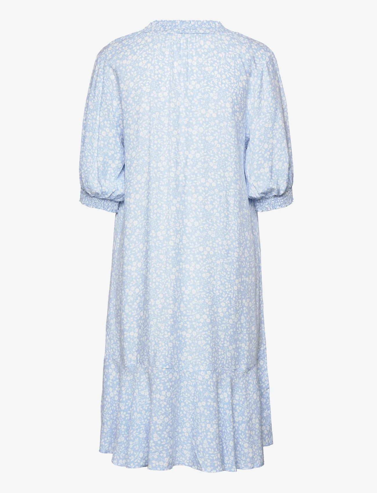 FREE/QUENT - FQADNEY-DRESS - shirt dresses - chambray blue w. off-white - 1