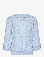 FQADNEY-BLOUSE - CHAMBRAY BLUE W. OFF-WHITE