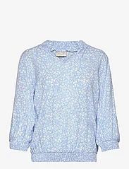 FREE/QUENT - FQADNEY-BLOUSE - long-sleeved blouses - chambray blue w. off-white - 0
