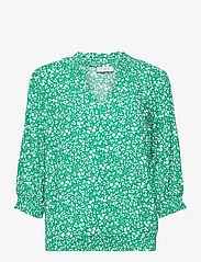 FREE/QUENT - FQADNEY-BLOUSE - langermede bluser - pepper green w. off-white - 0