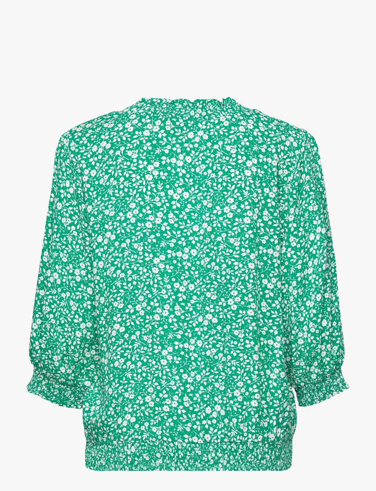 FREE/QUENT - FQADNEY-BLOUSE - blouses met lange mouwen - pepper green w. off-white - 1