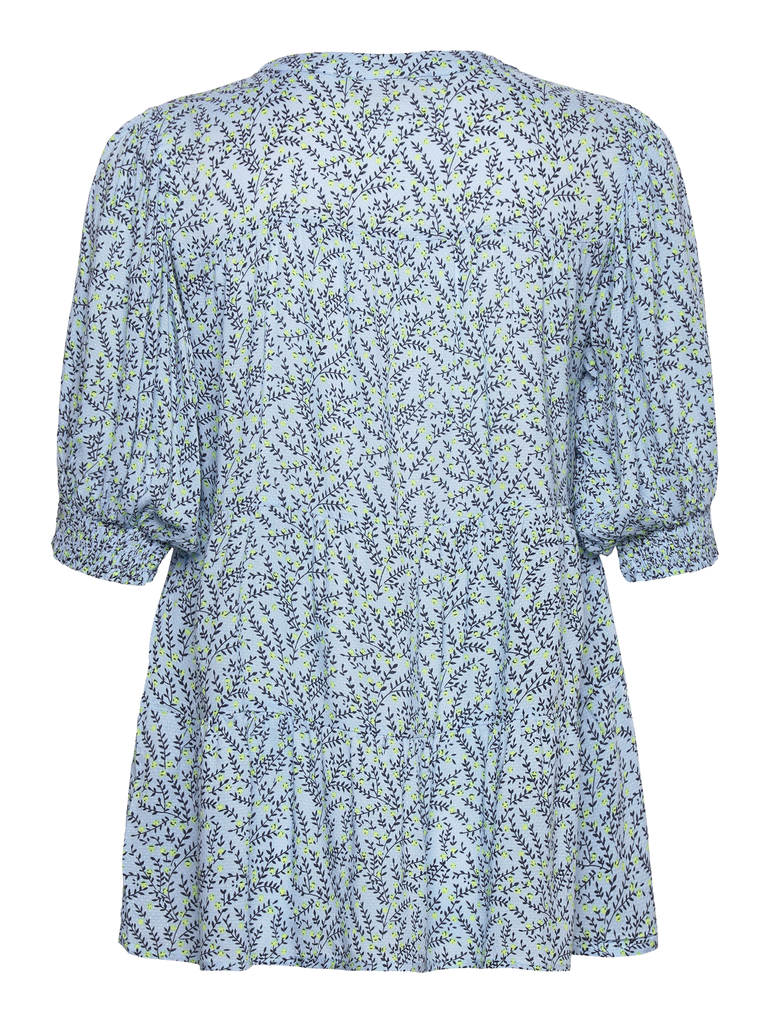 FREE/QUENT - FQADNEY-BLOUSE - chambray blue w. sharp green - 1