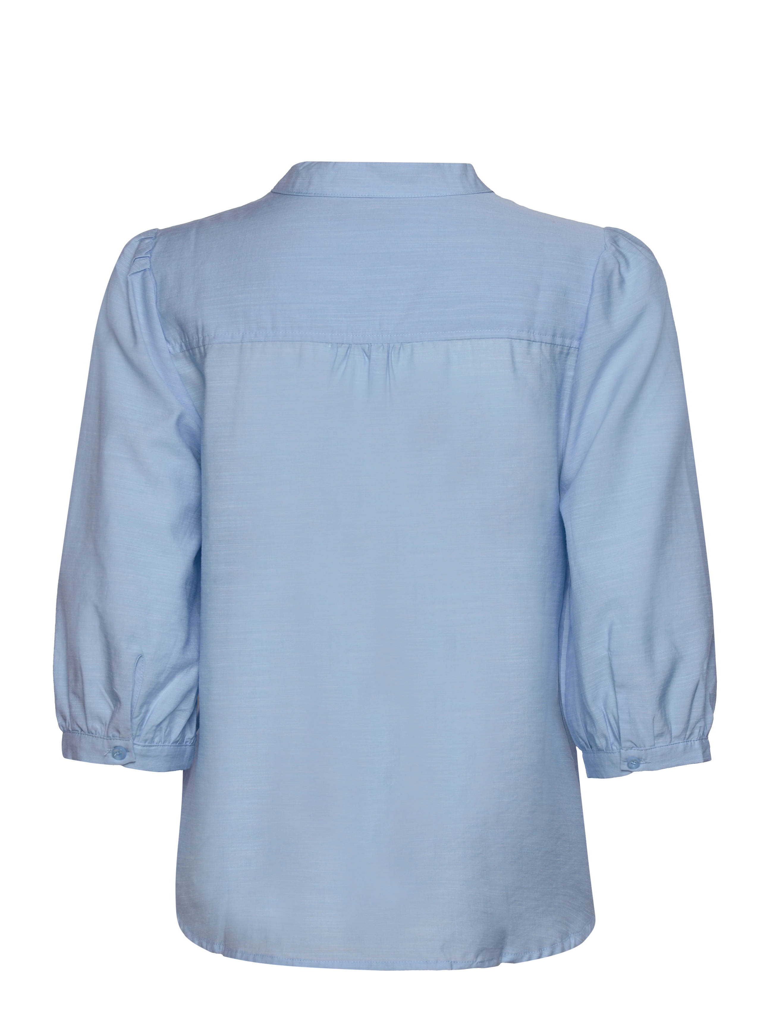 FREE/QUENT - Blouse from Freequent in a light material with a fine hole pattern on the front. - chambray blue - 1