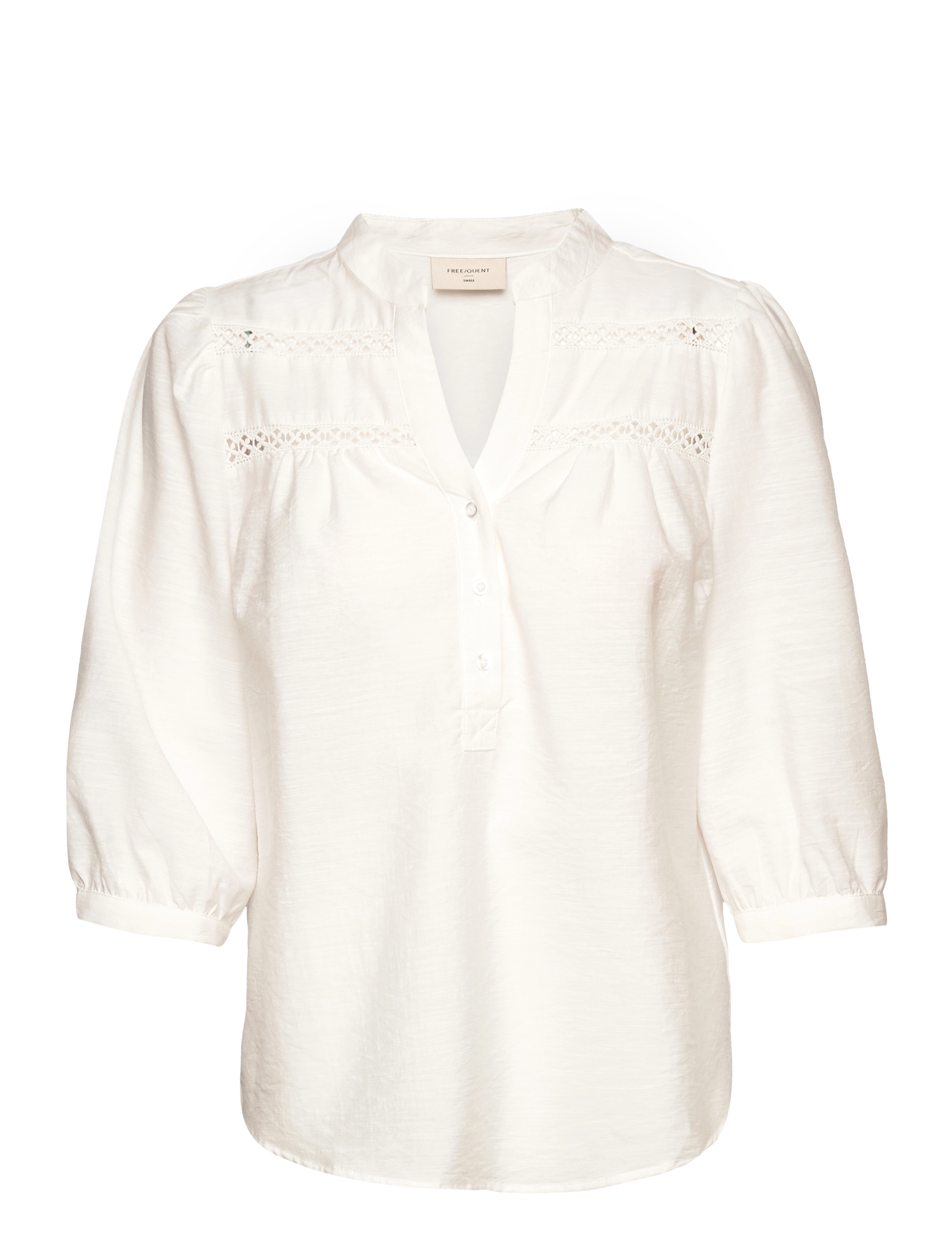 FREE/QUENT - Blouse from Freequent in a light material with a fine hole pattern on the front. - off-white - 1