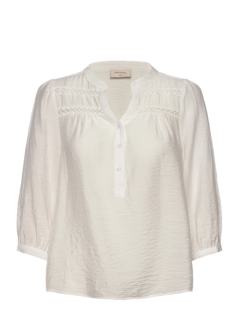 FREE/QUENT - Blouse from Freequent in a light material with a fine hole pattern on the front. - star off-white - 1