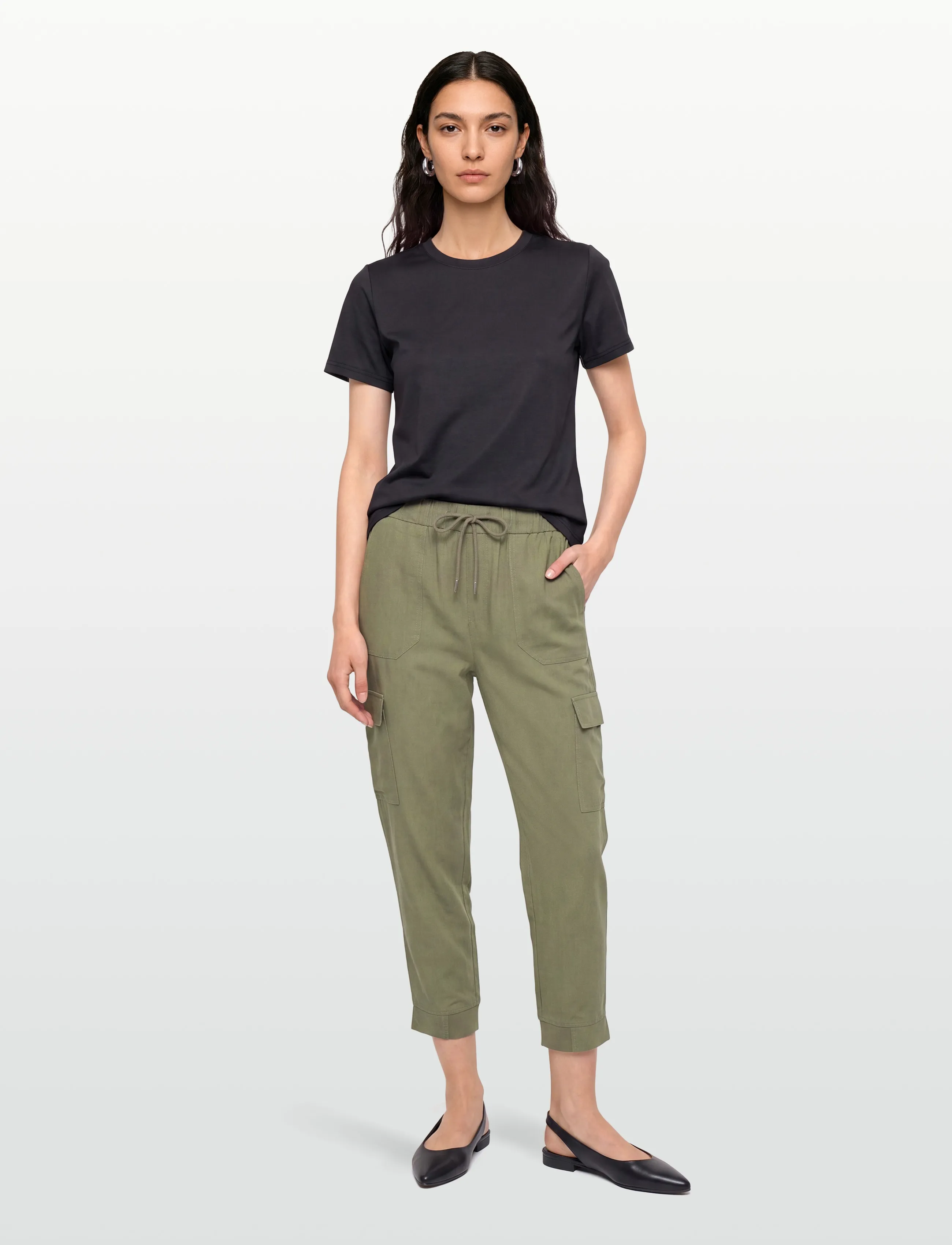 FREE/QUENT Fqlava-Pants, S, Trousers, Khakigrün - Cargo Pants, Frauen