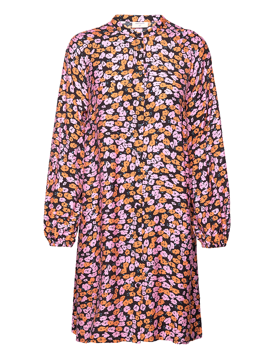 FREE/QUENT - FQTUALIPA-DRESS - bird of paradise w. black - 0