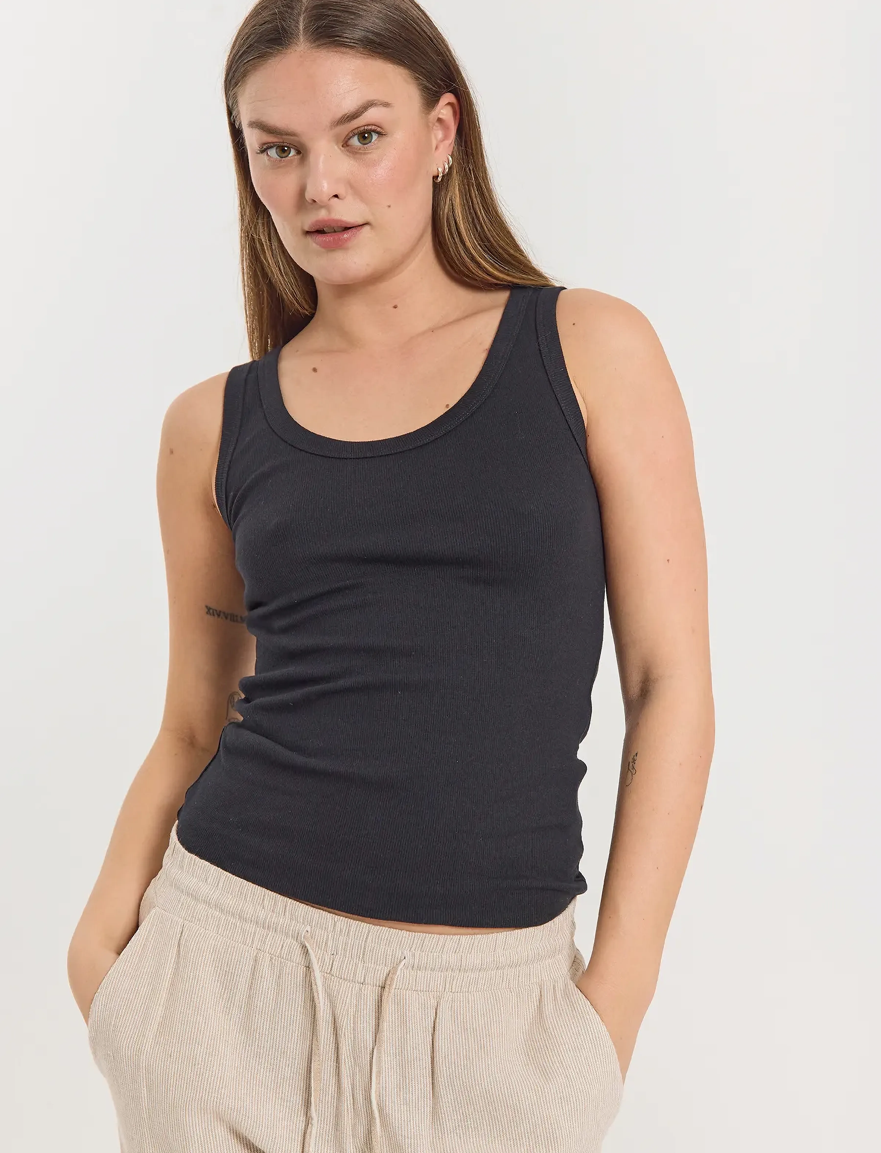FREE/QUENT Fqhi-Top, M, T-shirts & Oberteile, Schwarz - Sleeveless, Frauen