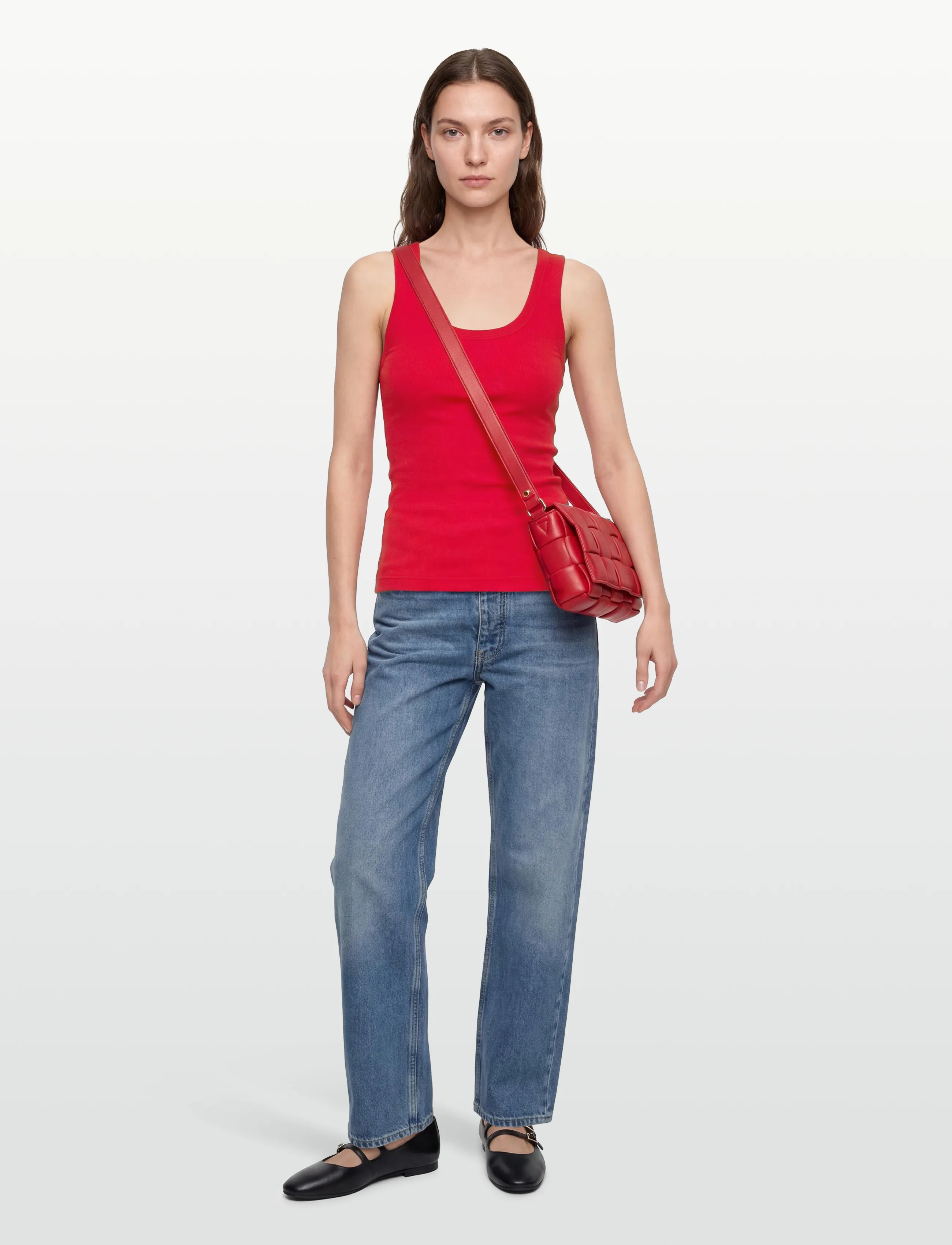 FREE/QUENT FQHI-TOP - T-shirts & Tops - TRUE RED / red